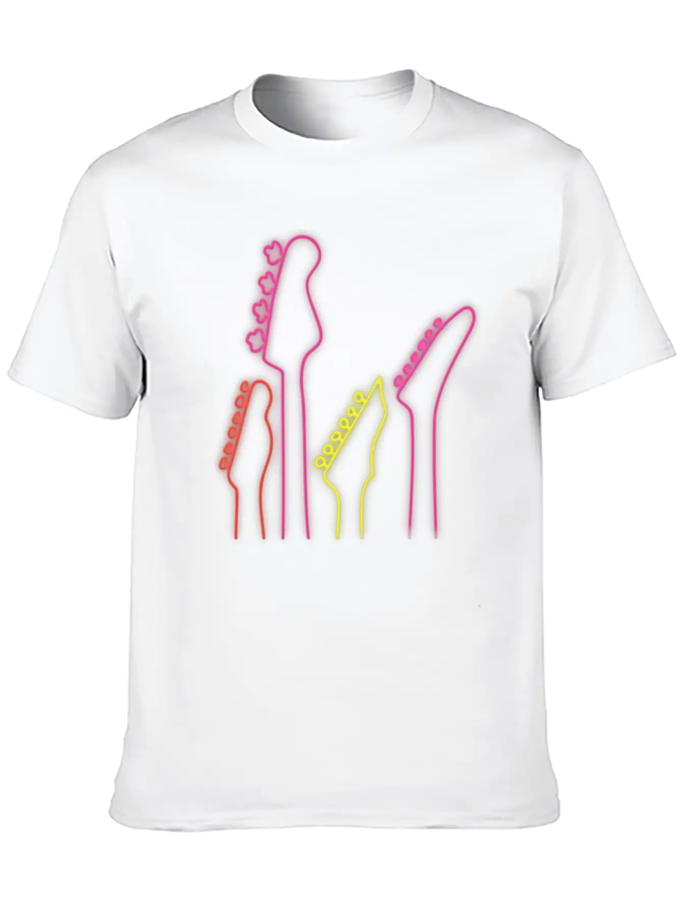 Neon Guitars Stylish Everyday T-Shirt – Unisex Basic Cotton Tee