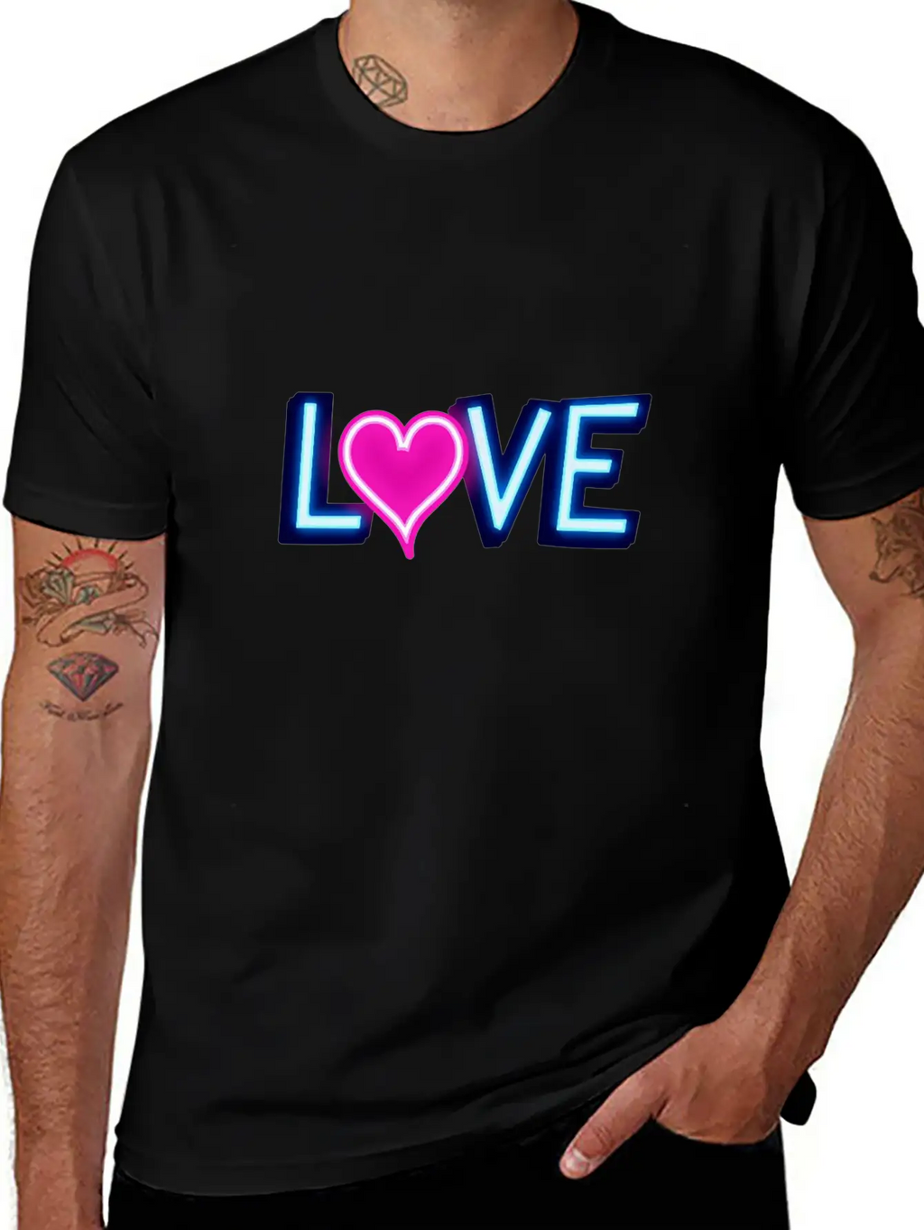Neon Love Timeless Short Sleeve Tee – Comfy And Minimalist Design