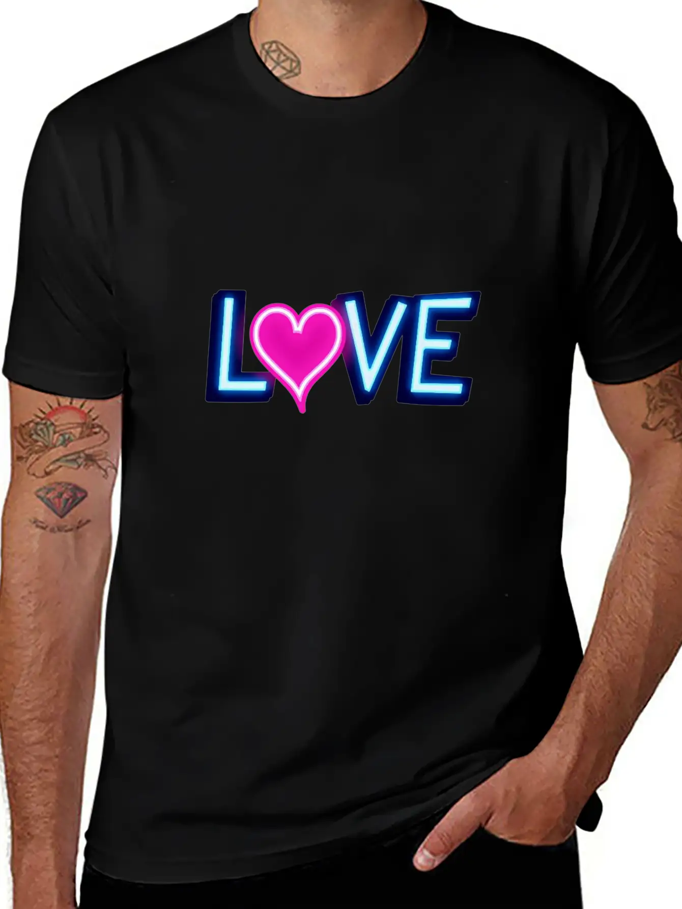 Neon Love Timeless Short Sleeve Tee – Comfy And Minimalist Design