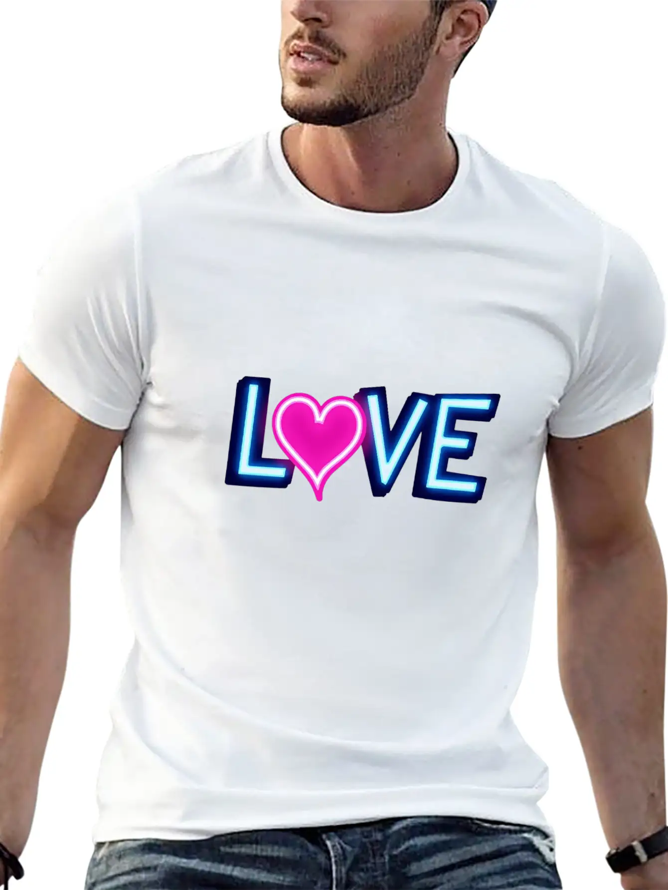 Neon Love Timeless Short Sleeve Tee – Comfy And Minimalist Design