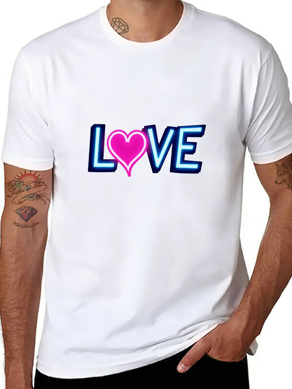 Neon Love Timeless Short Sleeve Tee – Comfy And Minimalist Design