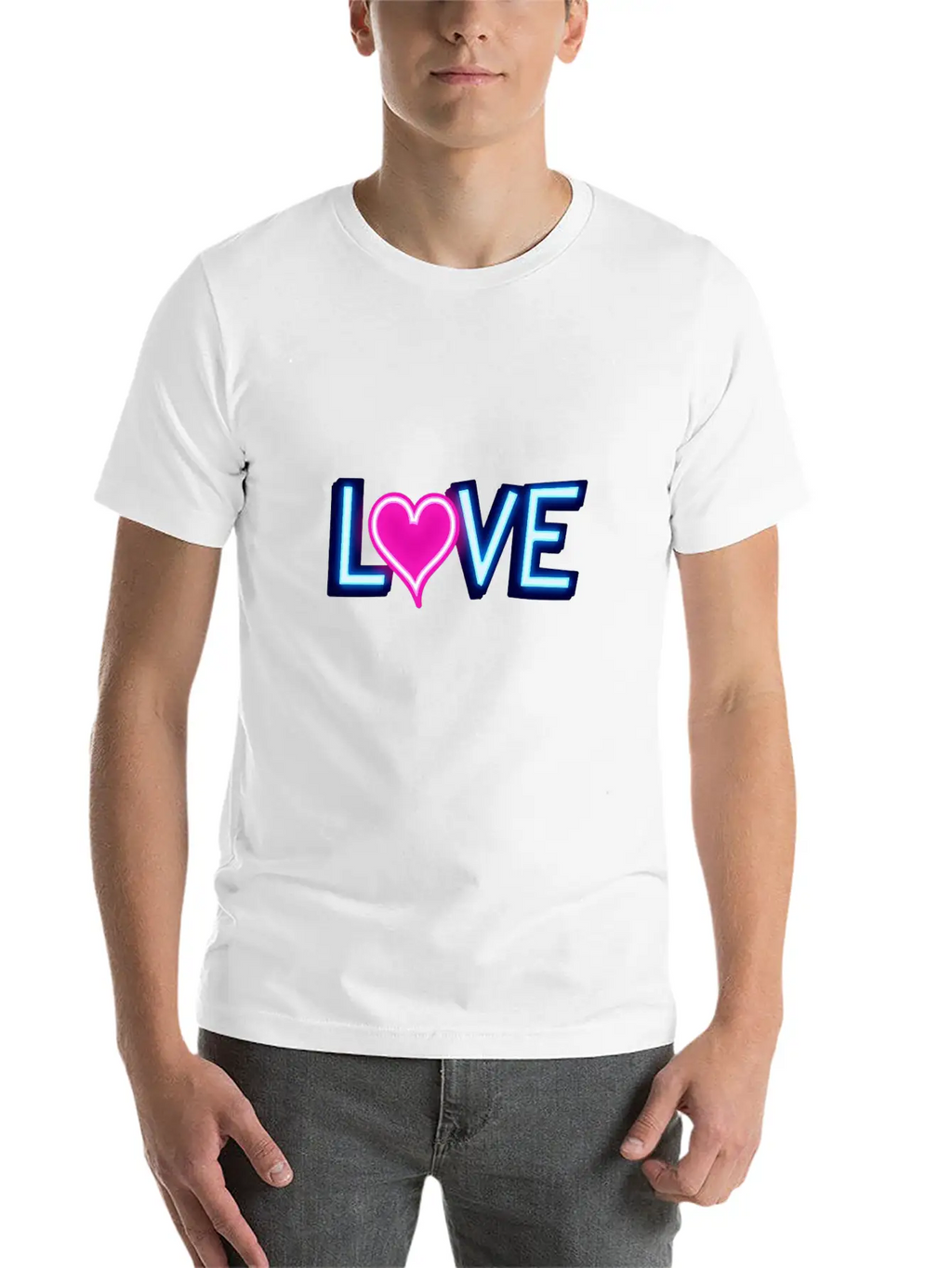 Neon Love Timeless Short Sleeve Tee – Comfy And Minimalist Design