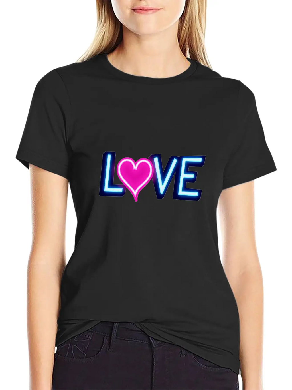 Neon Love Timeless Short Sleeve Tee – Comfy And Minimalist Design