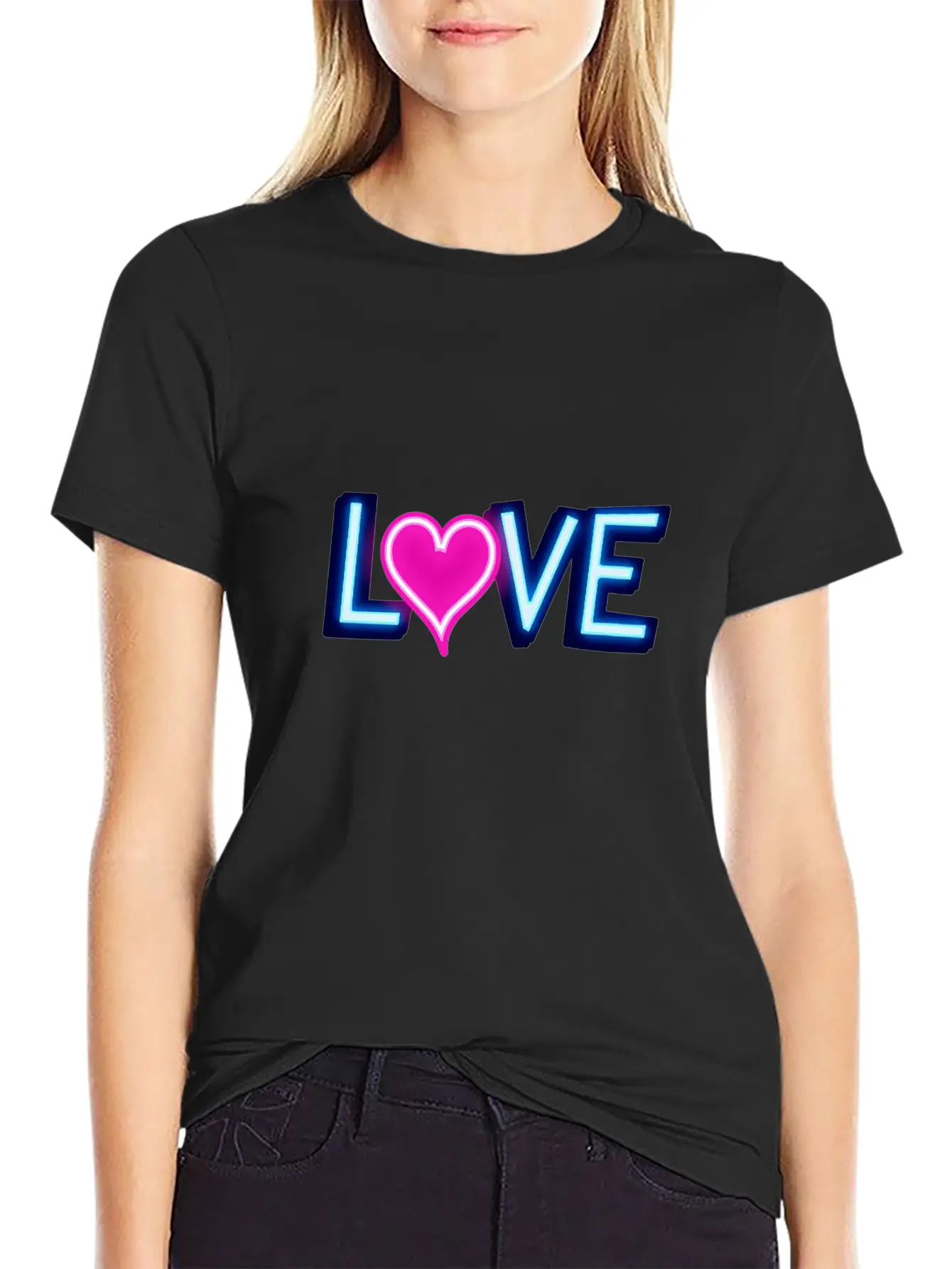 Neon Love Timeless Short Sleeve Tee – Comfy And Minimalist Design
