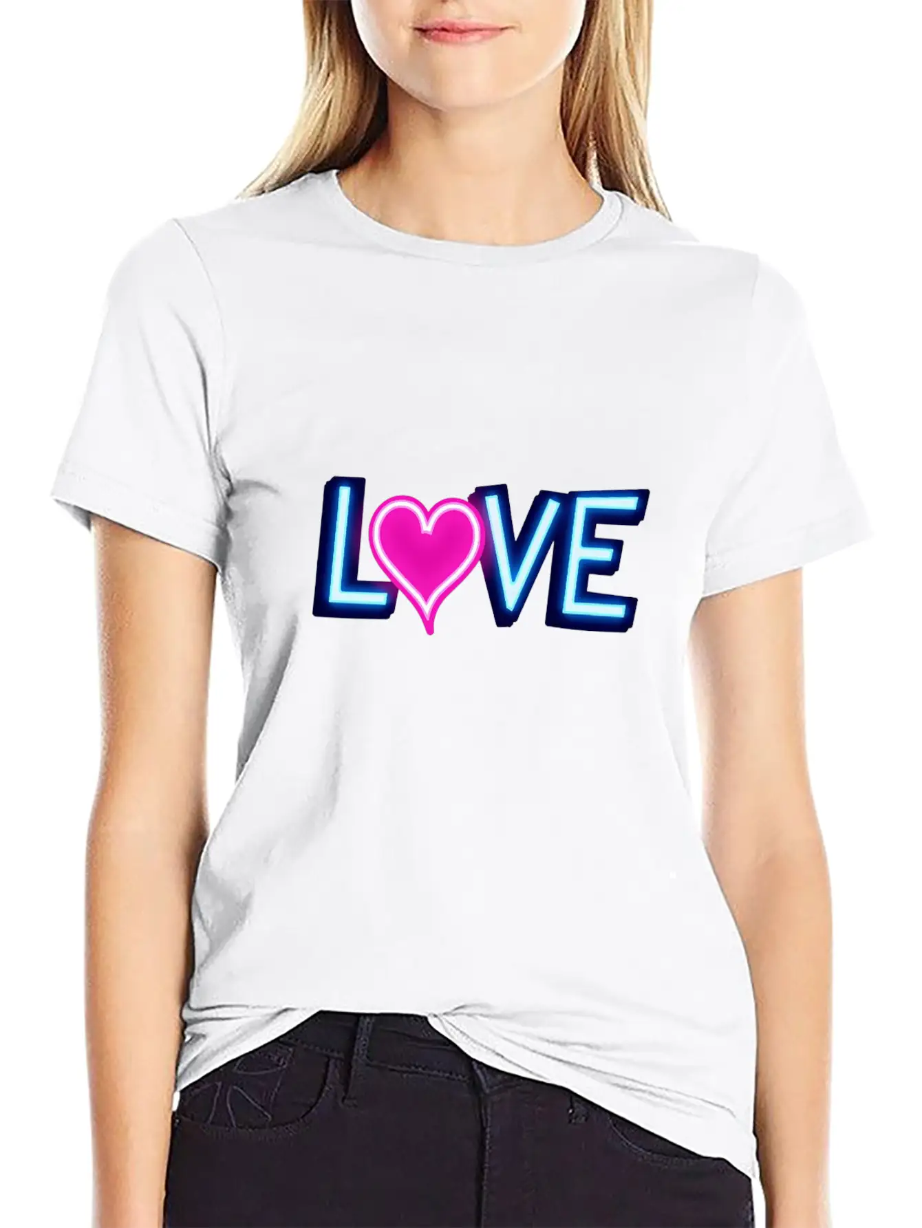 Neon Love Timeless Short Sleeve Tee – Comfy And Minimalist Design