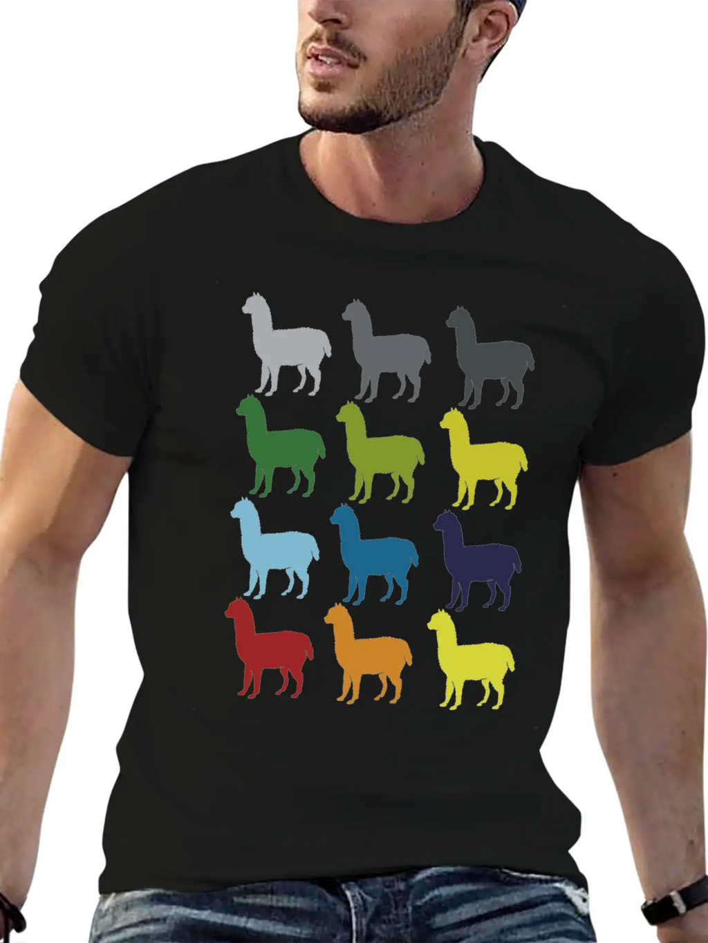 Neon Pop Art Retro Llama Animal Gift Idea Relaxed Everyday Tee – Lightweight And Durable Cotton