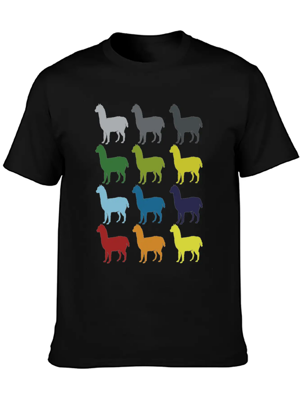Neon Pop Art Retro Llama Animal Gift Idea Relaxed Everyday Tee – Lightweight And Durable Cotton