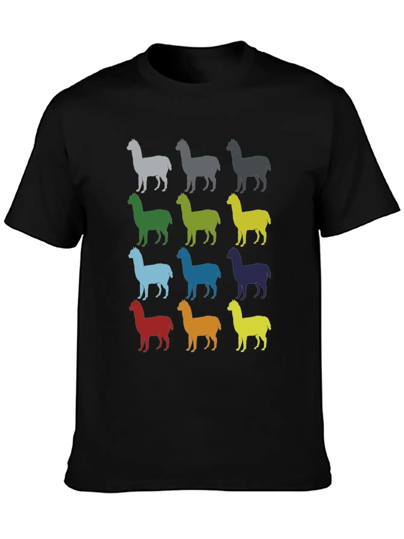 Neon Pop Art Retro Llama Animal Gift Idea Relaxed Everyday Tee – Lightweight And Durable Cotton