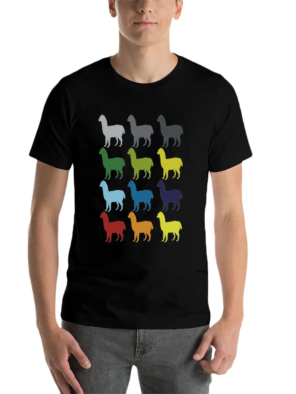 Neon Pop Art Retro Llama Animal Gift Idea Relaxed Everyday Tee – Lightweight And Durable Cotton