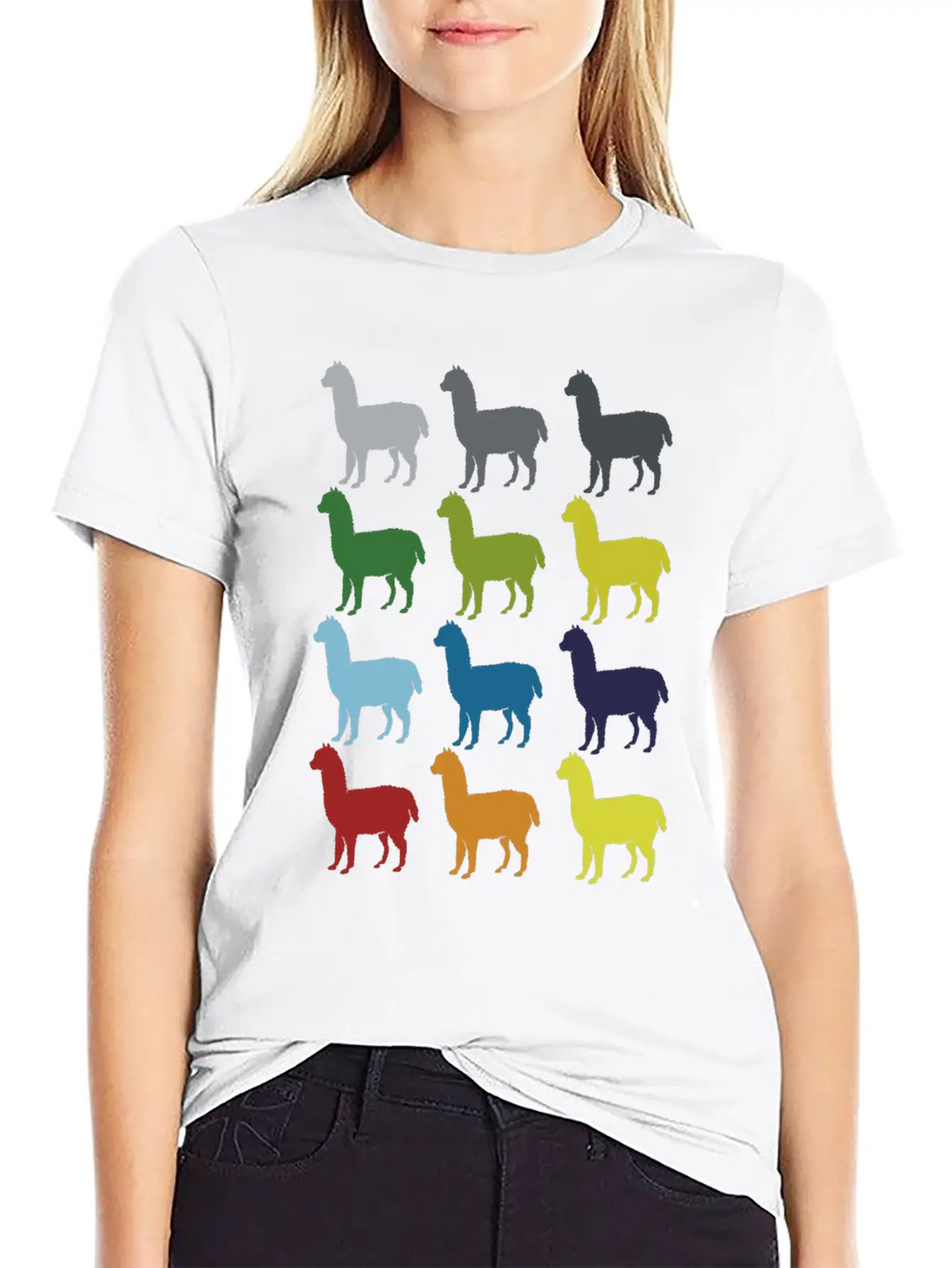 Neon Pop Art Retro Llama Animal Gift Idea Relaxed Everyday Tee – Lightweight And Durable Cotton