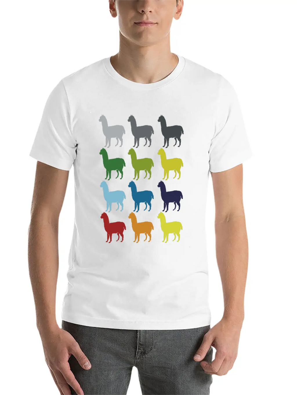 Neon Pop Art Retro Llama Animal Gift Idea Relaxed Everyday Tee – Lightweight And Durable Cotton