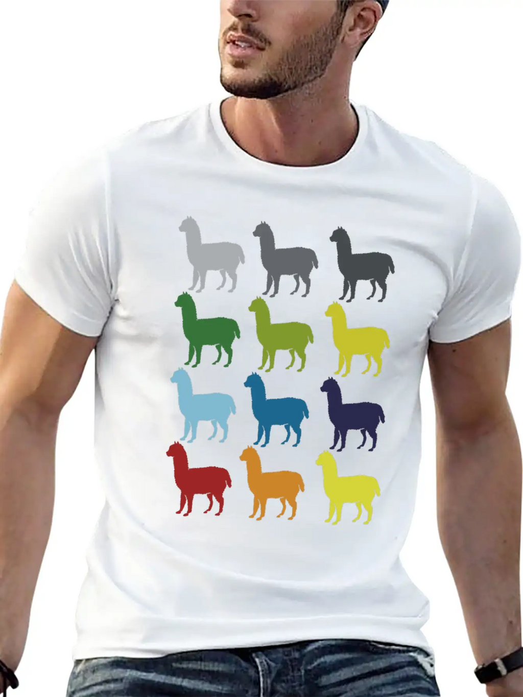 Neon Pop Art Retro Llama Animal Gift Idea Relaxed Everyday Tee – Lightweight And Durable Cotton