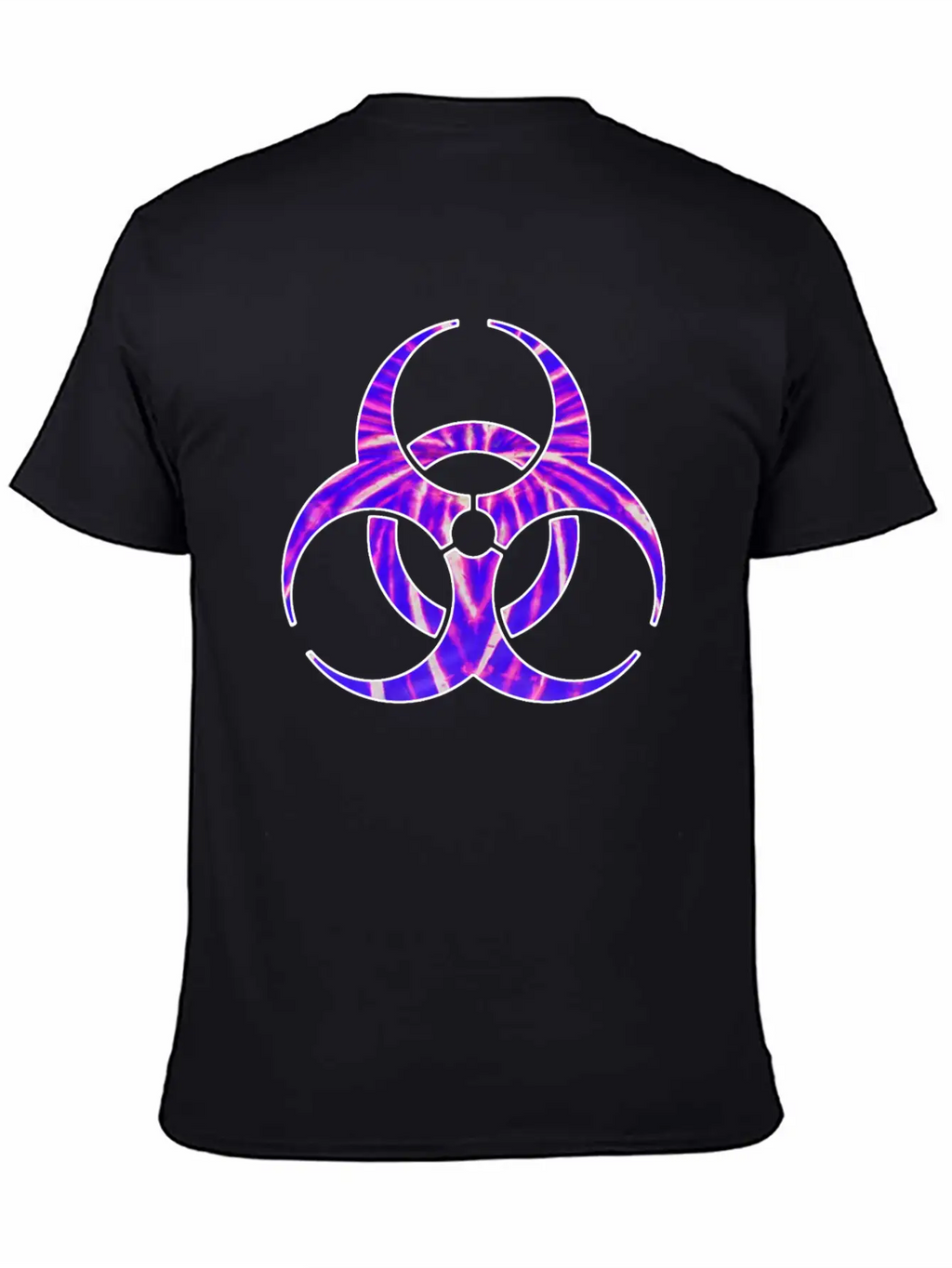 Neon Purple Biohazard Essential Cotton Tee For Daily Outfits – Unisex Style