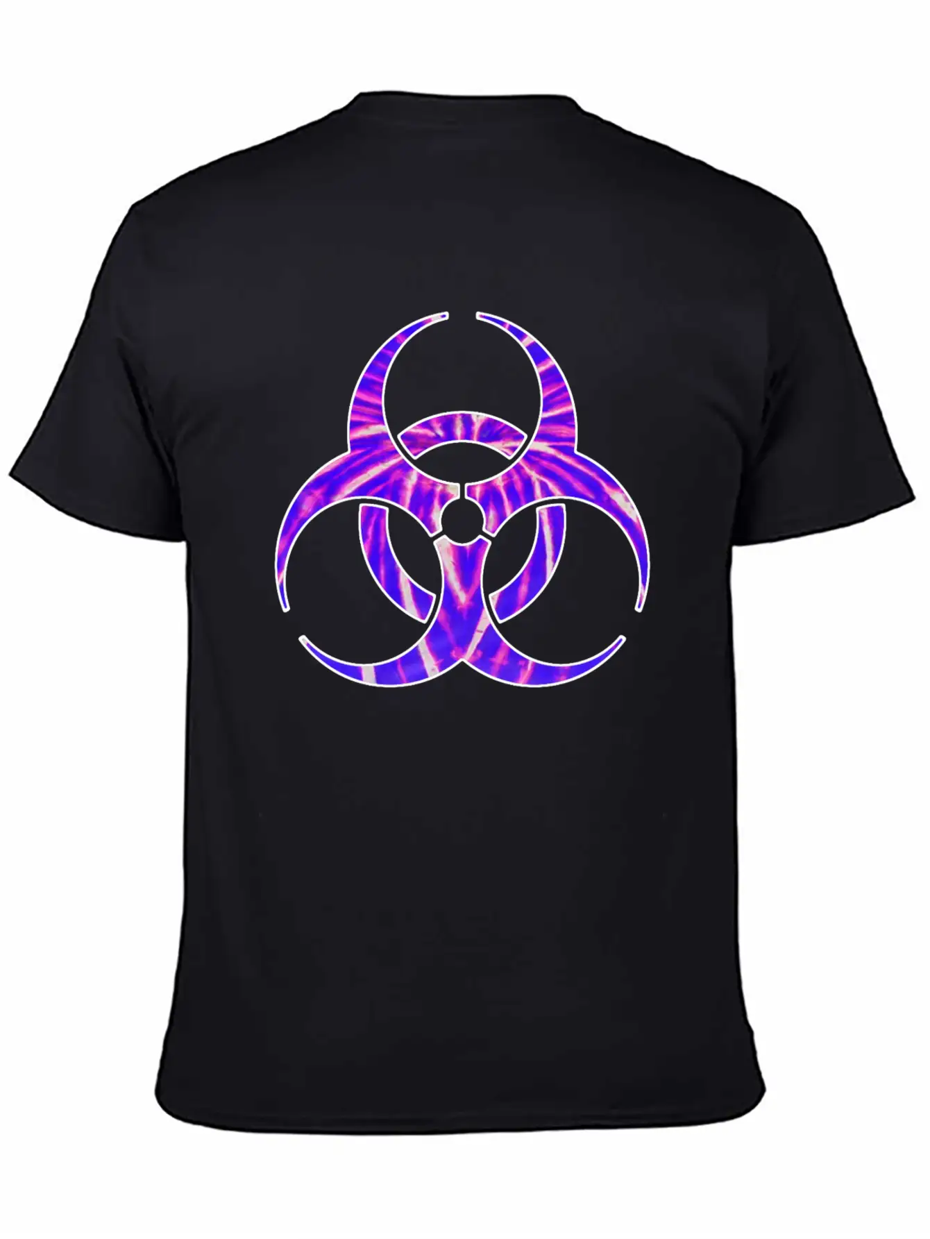 Neon Purple Biohazard Essential Cotton Tee For Daily Outfits – Unisex Style