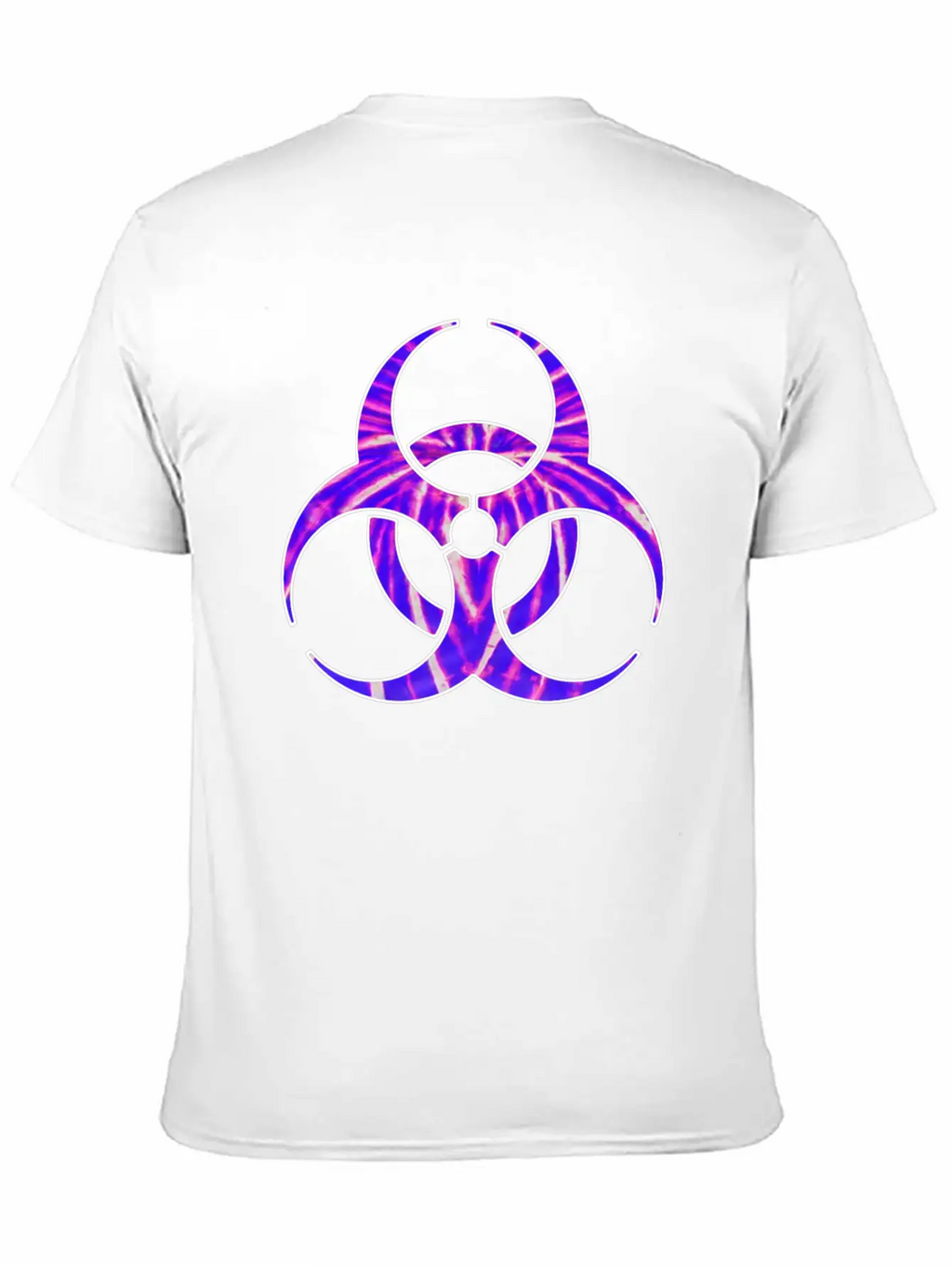 Neon Purple Biohazard Essential Cotton Tee For Daily Outfits – Unisex Style