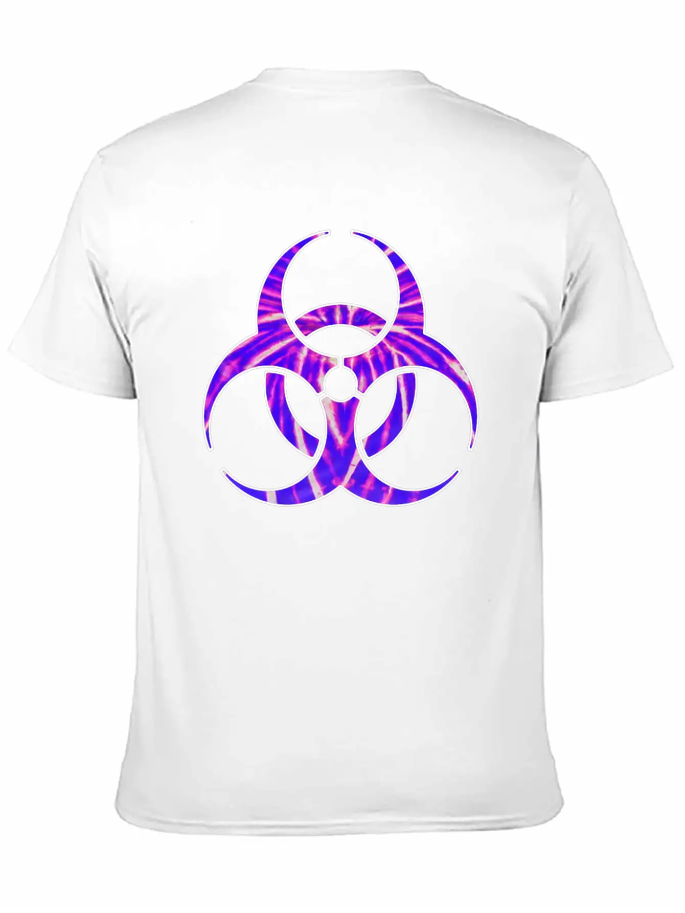 Neon Purple Biohazard Essential Cotton Tee For Daily Outfits – Unisex Style