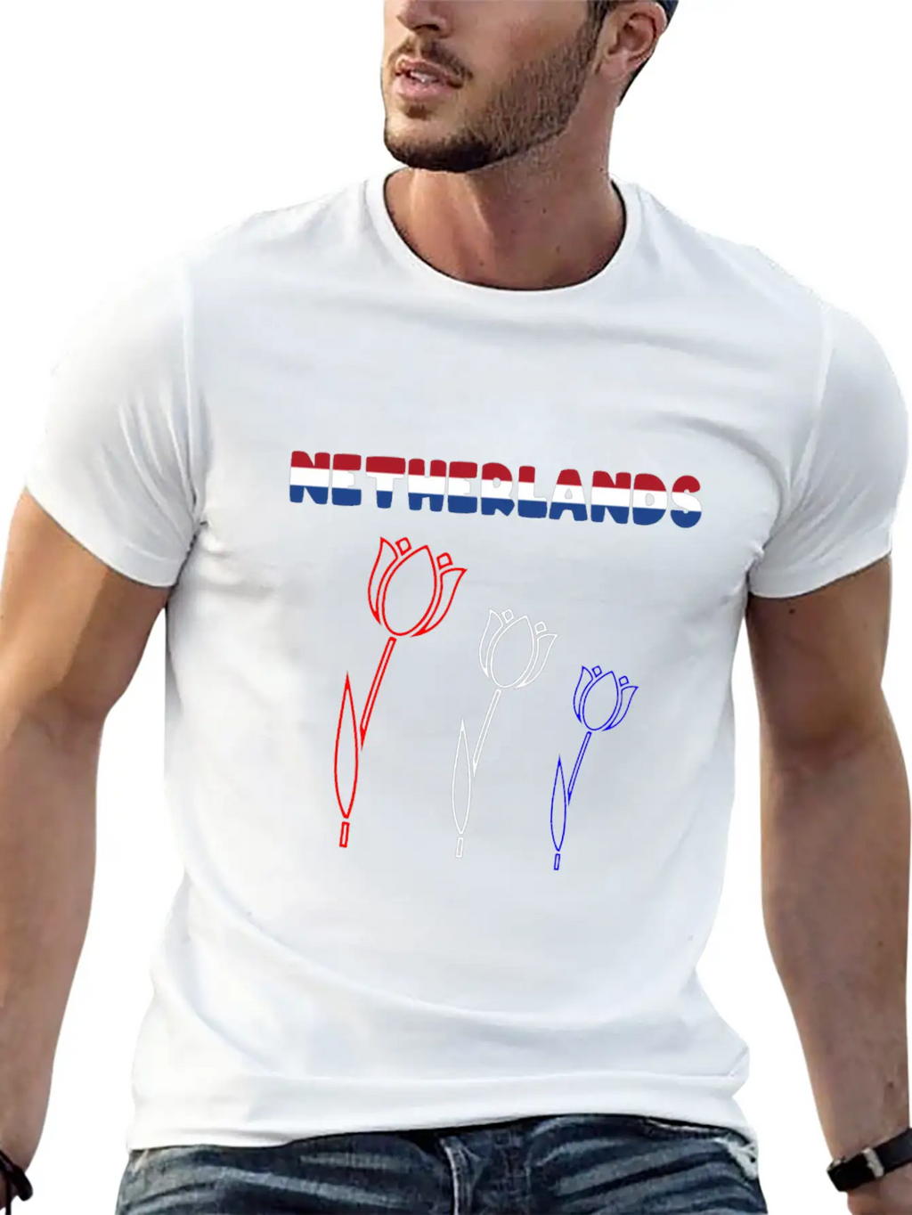 Netherlands Tulips Stylish Everyday T-Shirt – Unisex Basic Cotton Tee