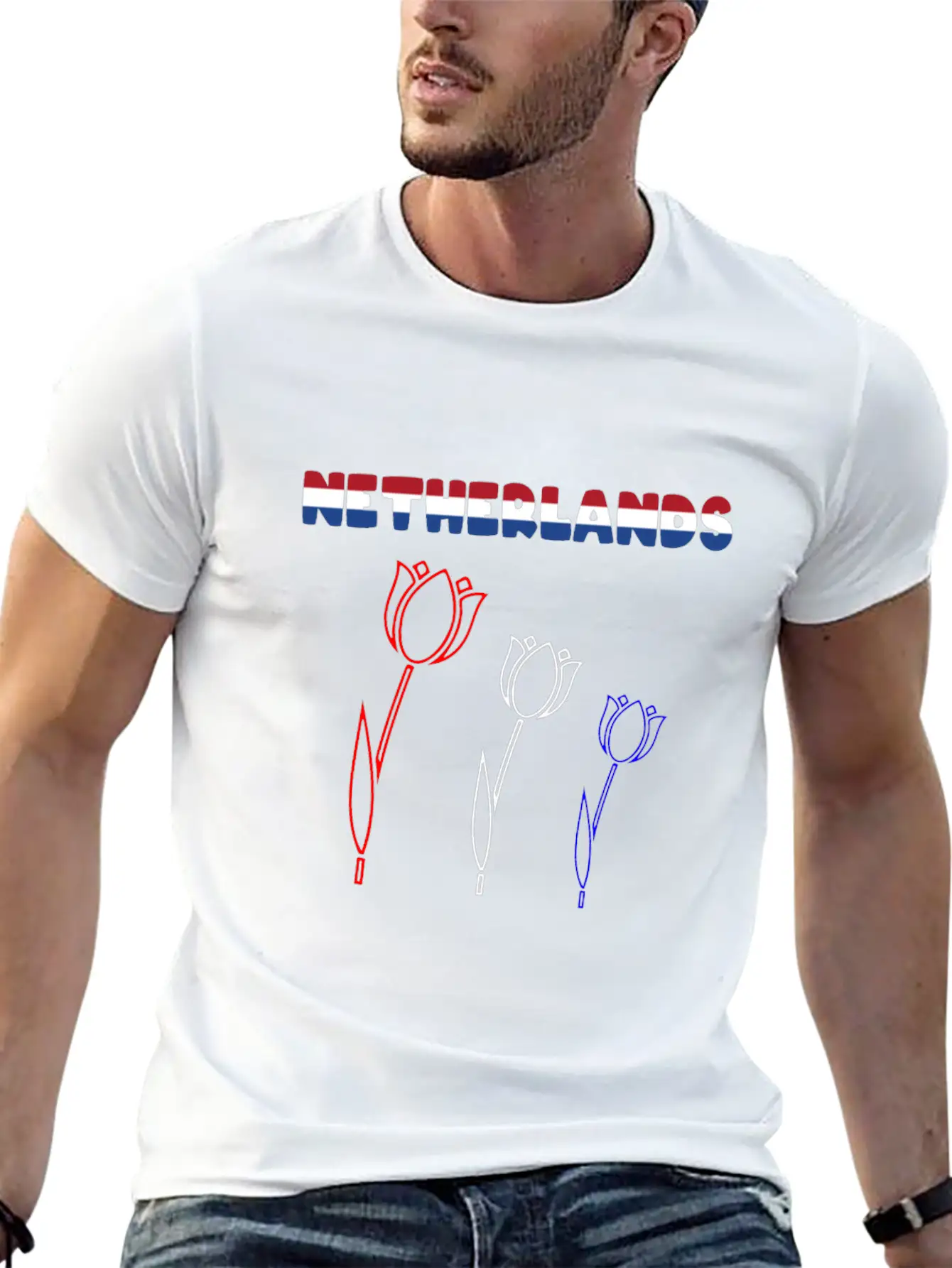 Netherlands Tulips Stylish Everyday T-Shirt – Unisex Basic Cotton Tee