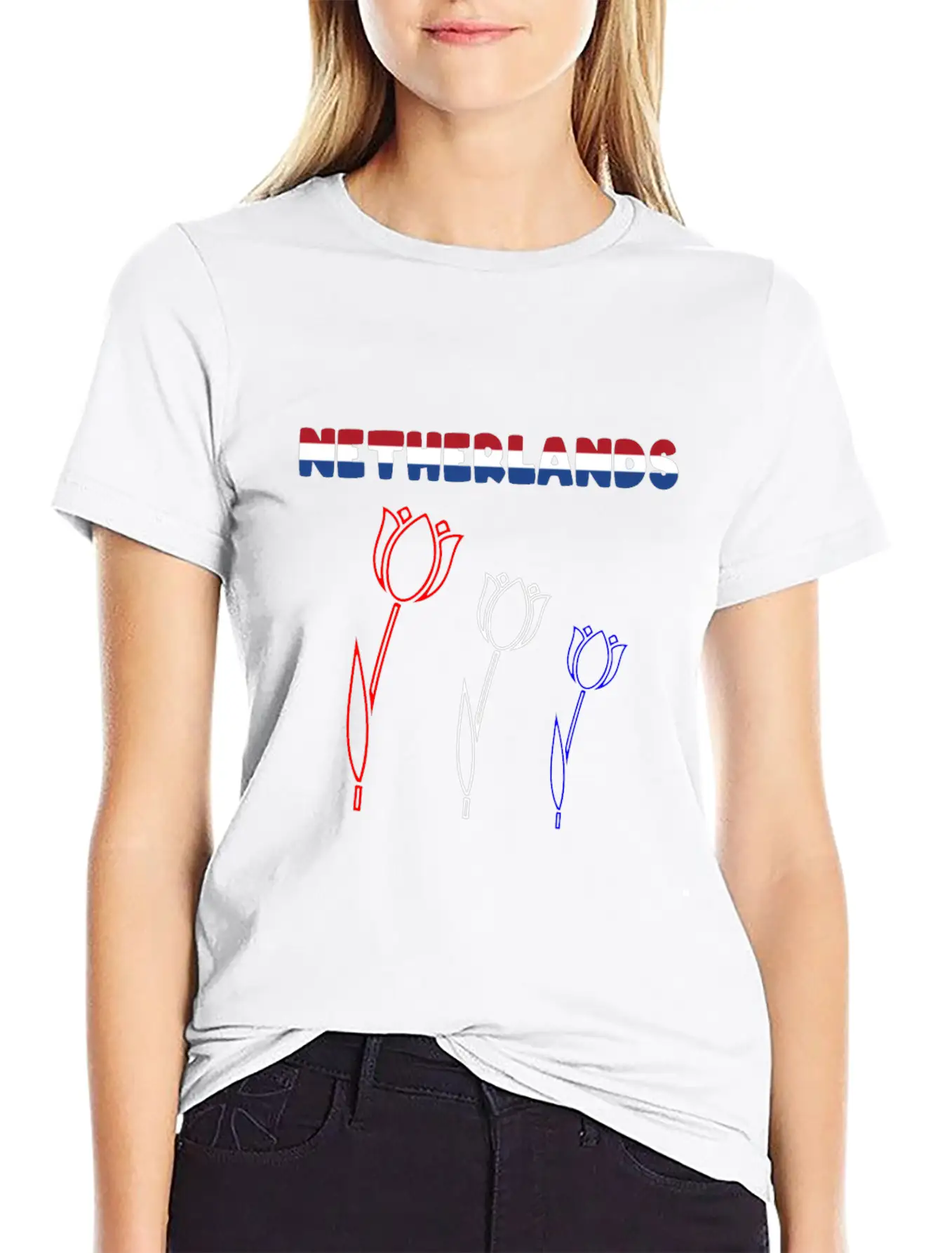 Netherlands Tulips Stylish Everyday T-Shirt – Unisex Basic Cotton Tee