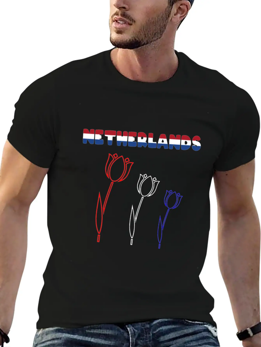 Netherlands Tulips Stylish Everyday T-Shirt – Unisex Basic Cotton Tee
