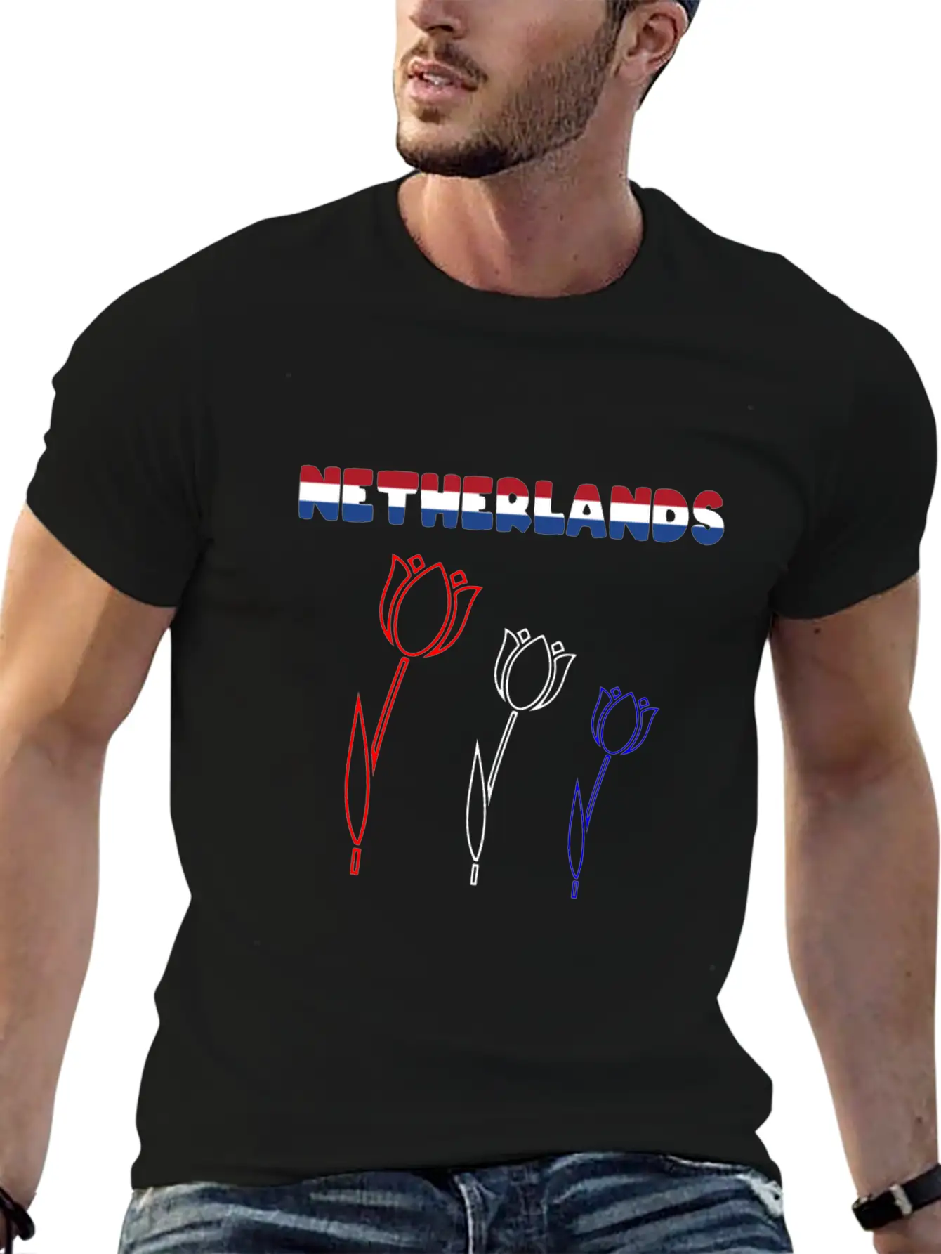 Netherlands Tulips Stylish Everyday T-Shirt – Unisex Basic Cotton Tee