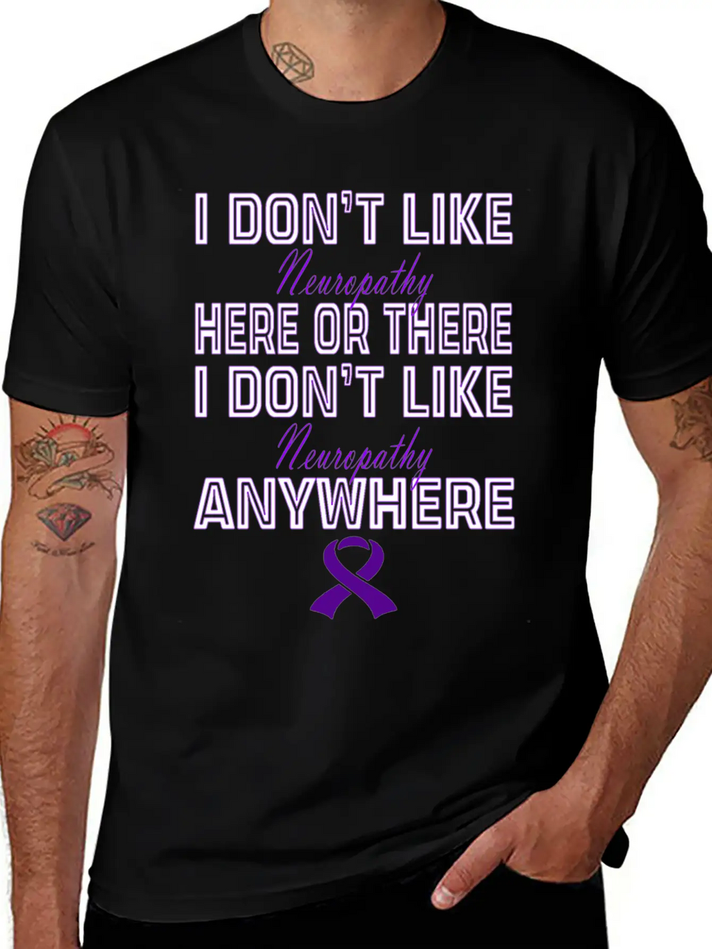 Neuropathy Awareness Relaxed Everyday Tee – Lightweight And Durable Cotton