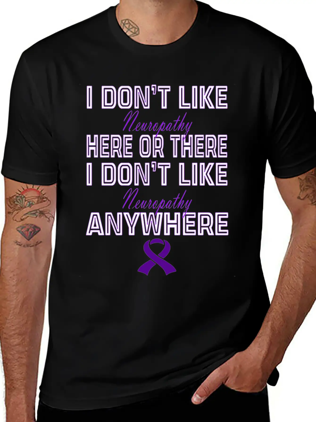 Neuropathy Awareness Relaxed Everyday Tee – Lightweight And Durable Cotton