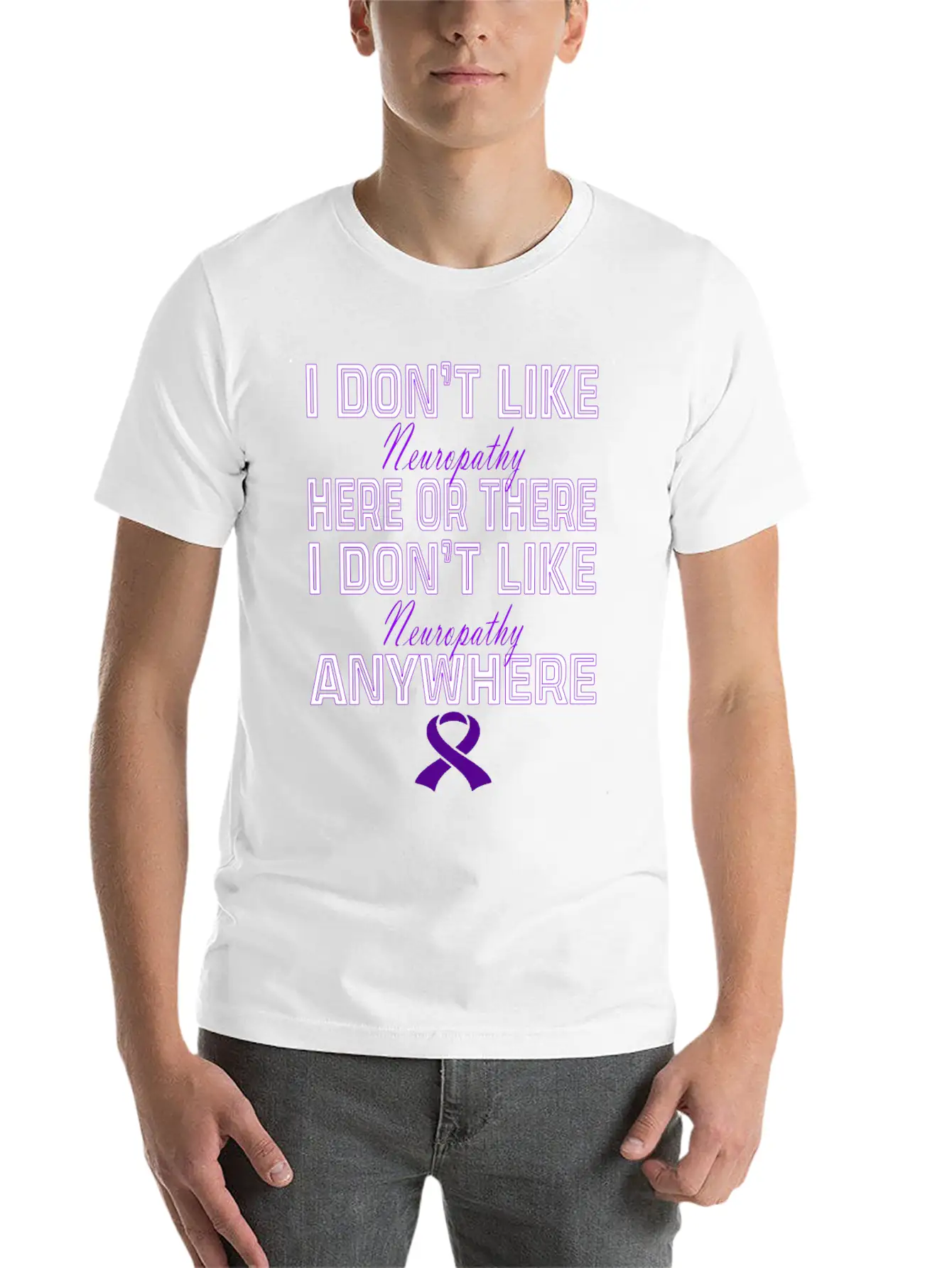 Neuropathy Awareness Relaxed Everyday Tee – Lightweight And Durable Cotton