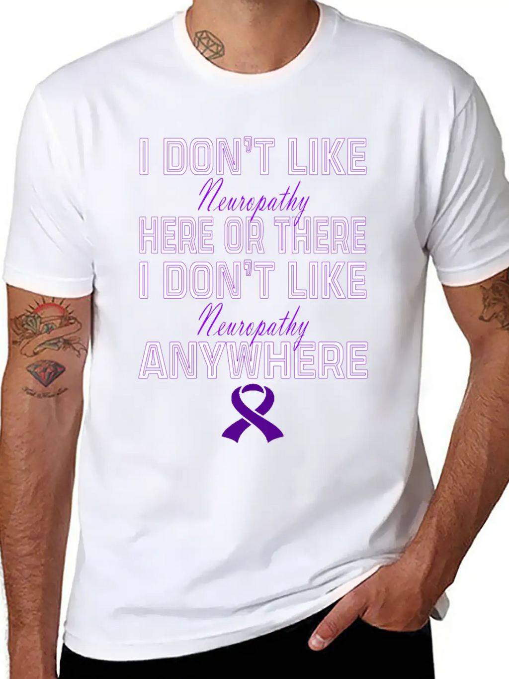 Neuropathy Awareness Relaxed Everyday Tee – Lightweight And Durable Cotton