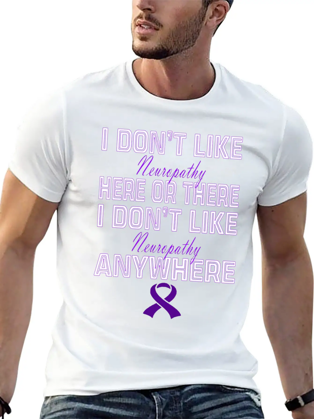 Neuropathy Awareness Relaxed Everyday Tee – Lightweight And Durable Cotton