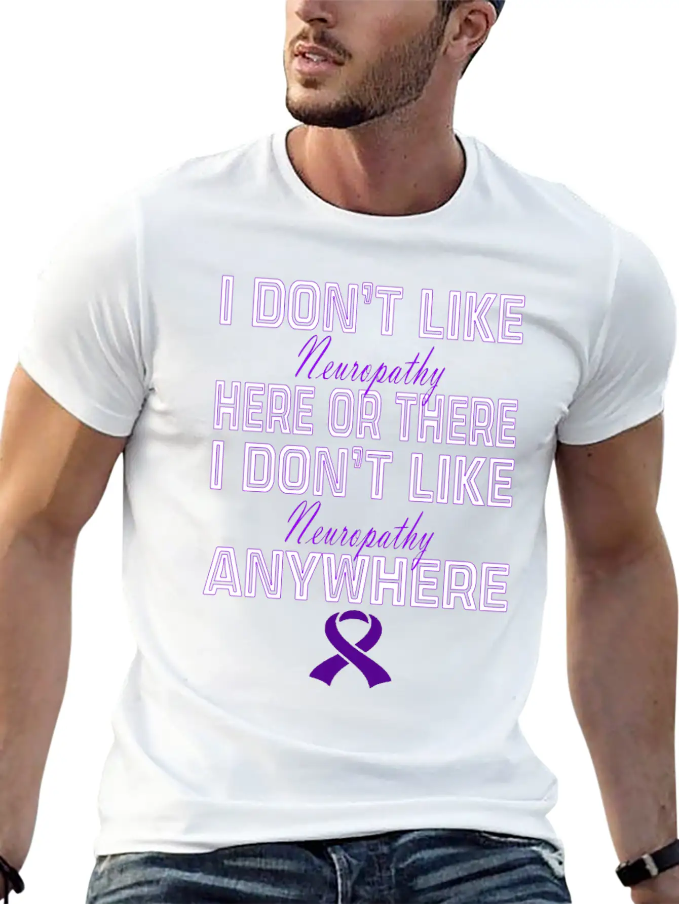 Neuropathy Awareness Relaxed Everyday Tee – Lightweight And Durable Cotton