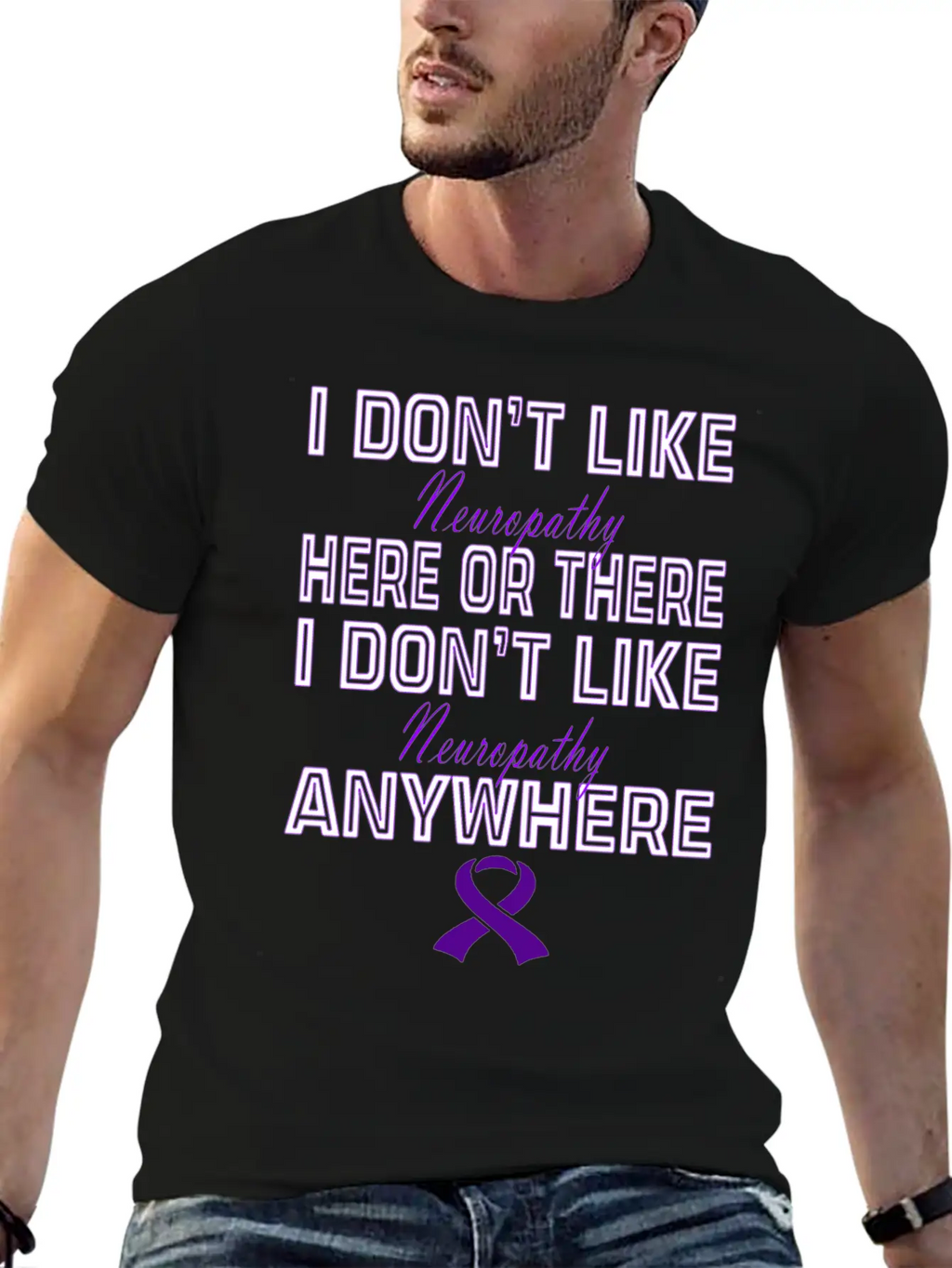 Neuropathy Awareness Relaxed Everyday Tee – Lightweight And Durable Cotton