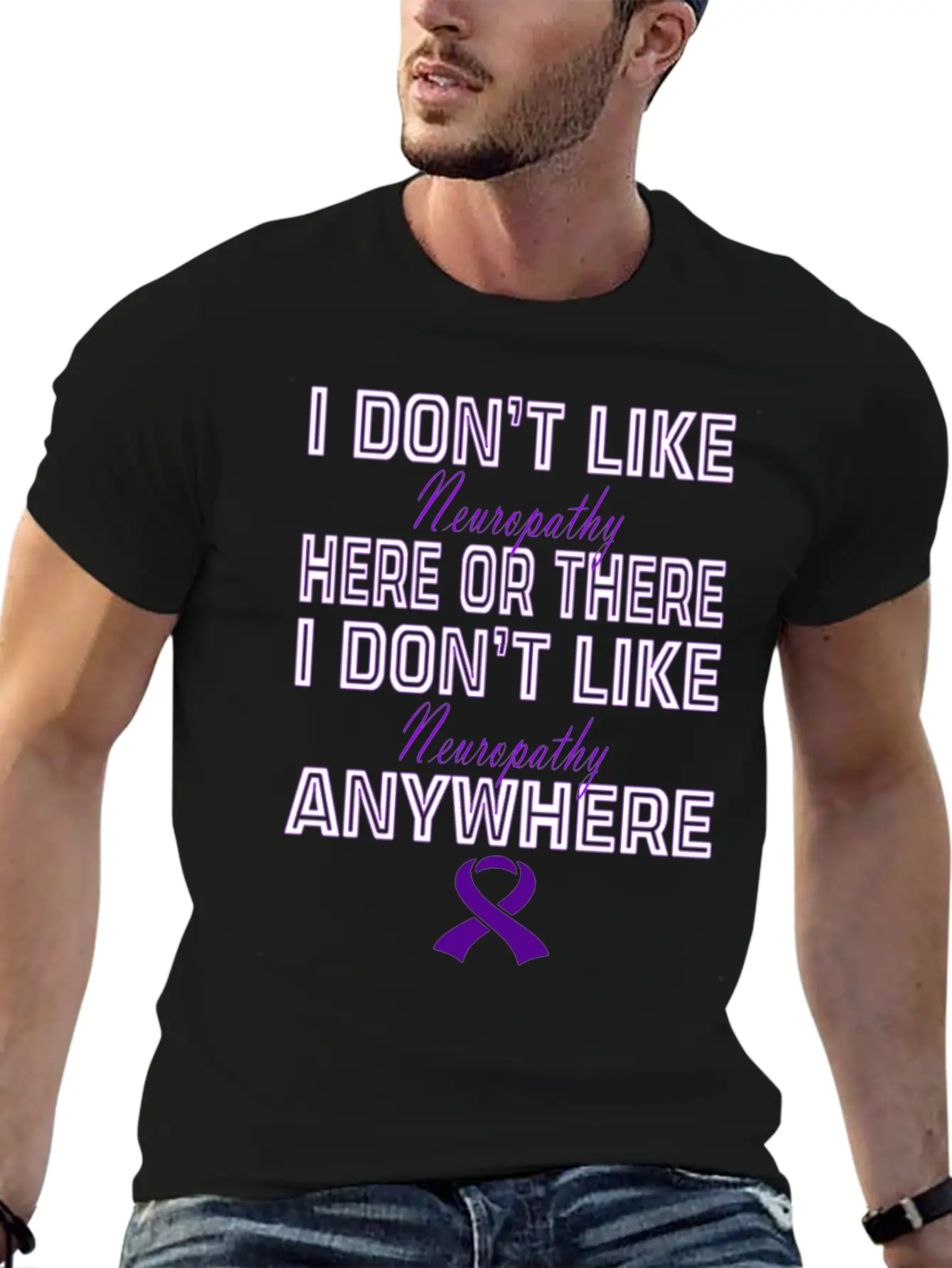 Neuropathy Awareness Relaxed Everyday Tee – Lightweight And Durable Cotton