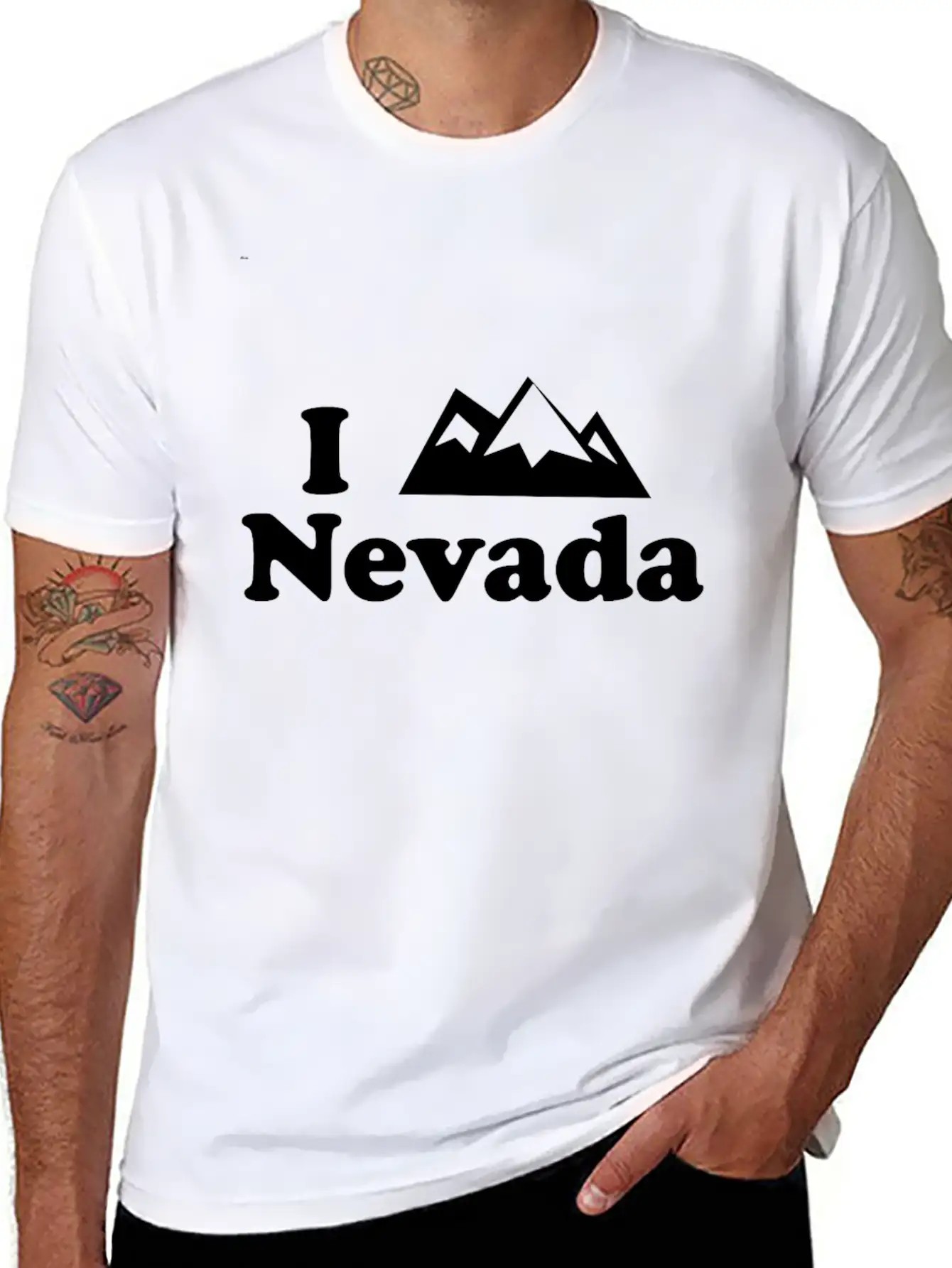 Nevada Mountain Stylish Everyday T-Shirt – Unisex Basic Cotton Tee
