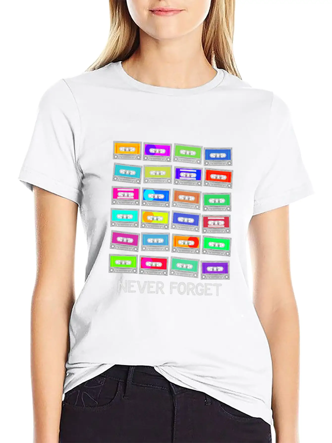 Never Forget Audio Cassette Tape - Never Forget Unisex Casual T-Shirt – Clean Design For Daily Comfort