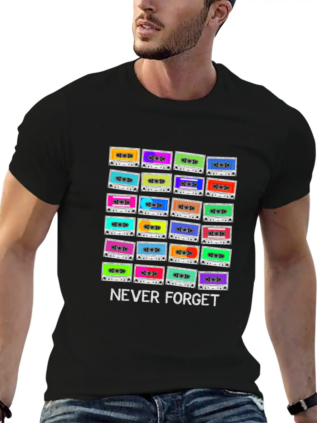 Never Forget Audio Cassette Tape - Never Forget Unisex Casual T-Shirt – Clean Design For Daily Comfort