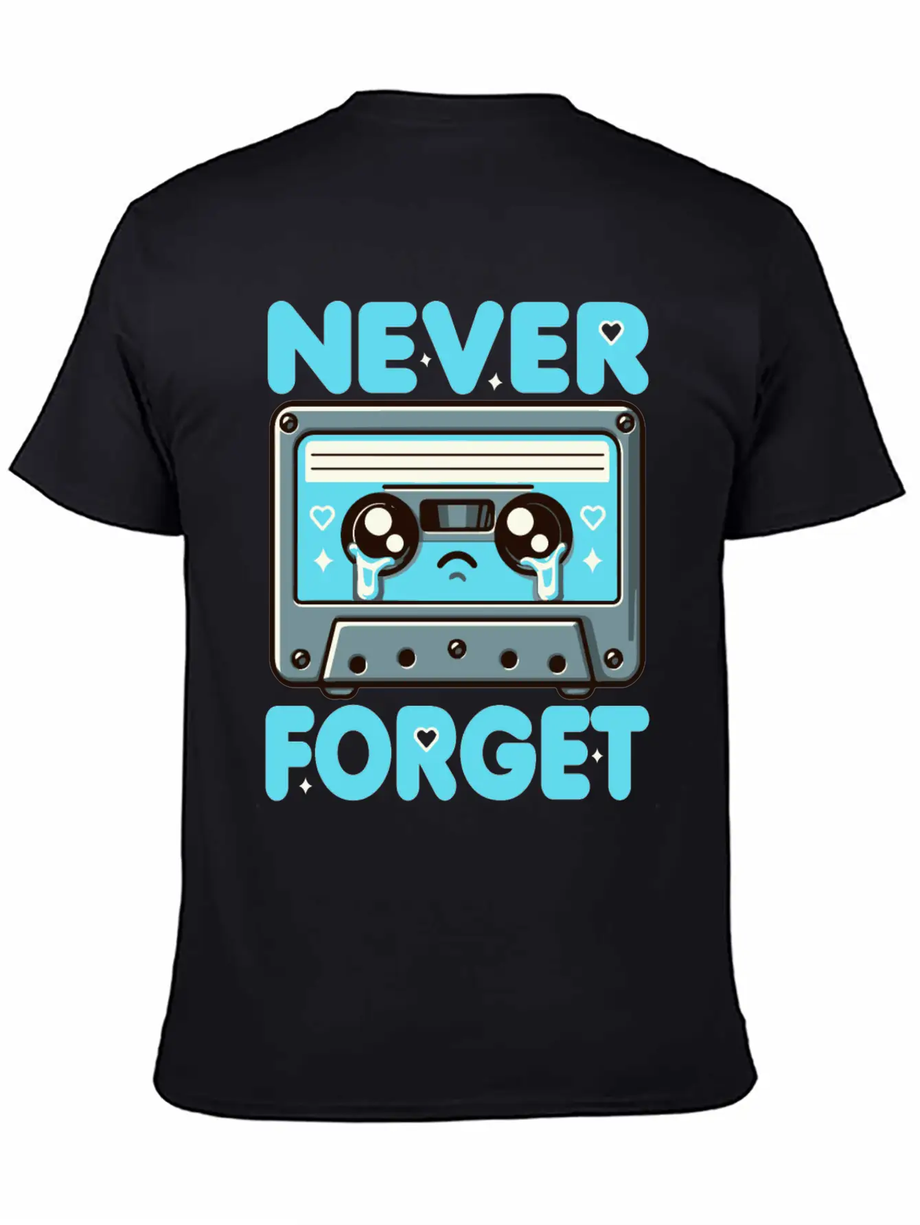 Never Forget Cassette Tape Funny Cassette Music Breathable Soft Cotton T-Shirt – Timeless Casual Look