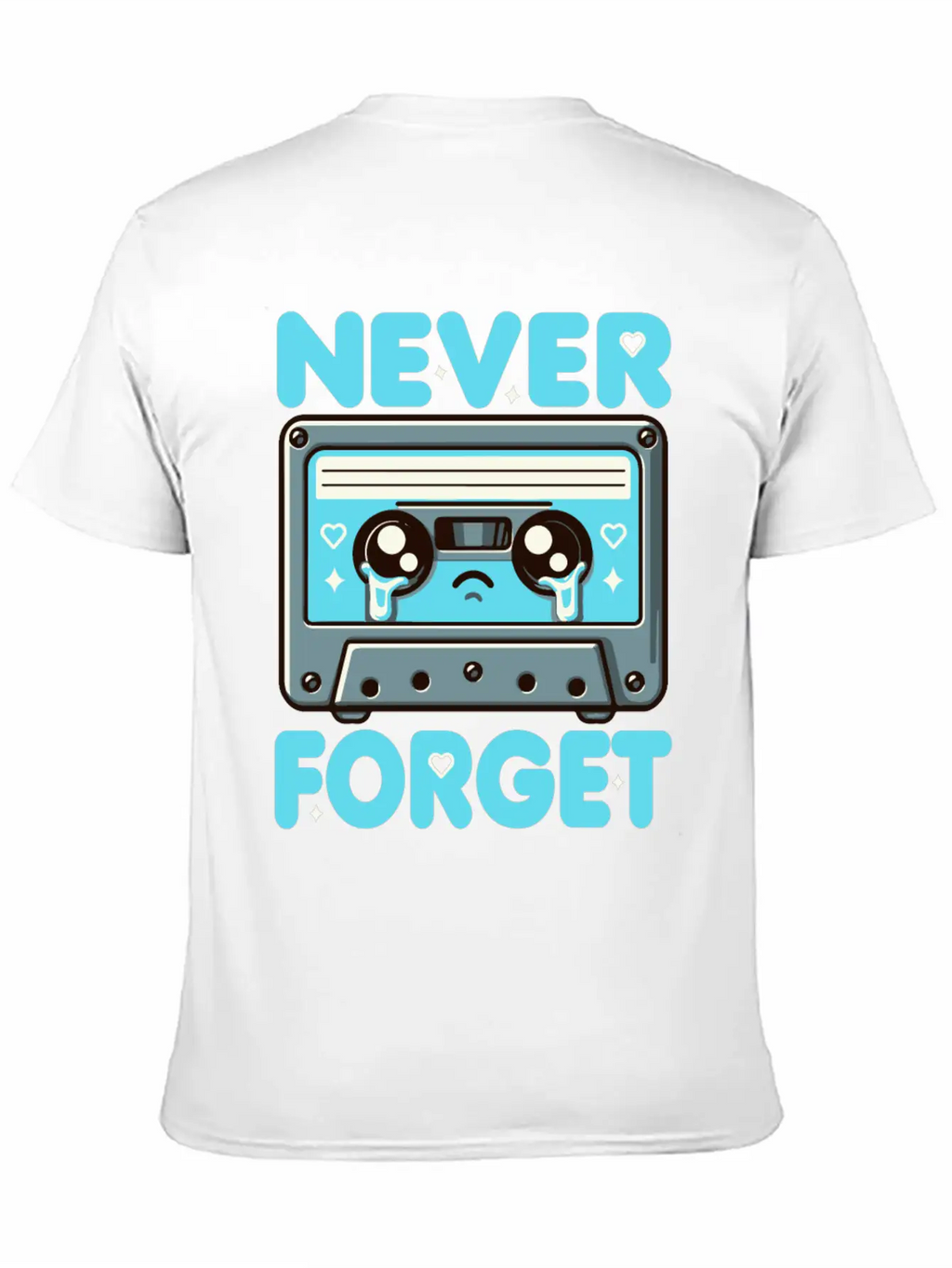 Never Forget Cassette Tape Funny Cassette Music Breathable Soft Cotton T-Shirt – Timeless Casual Look