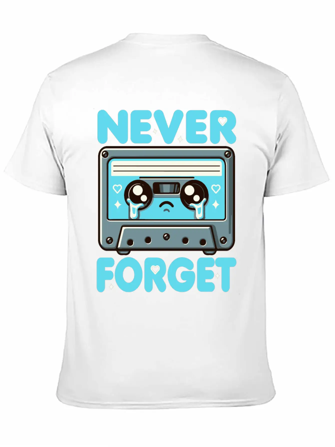 Never Forget Cassette Tape Funny Cassette Music Breathable Soft Cotton T-Shirt – Timeless Casual Look
