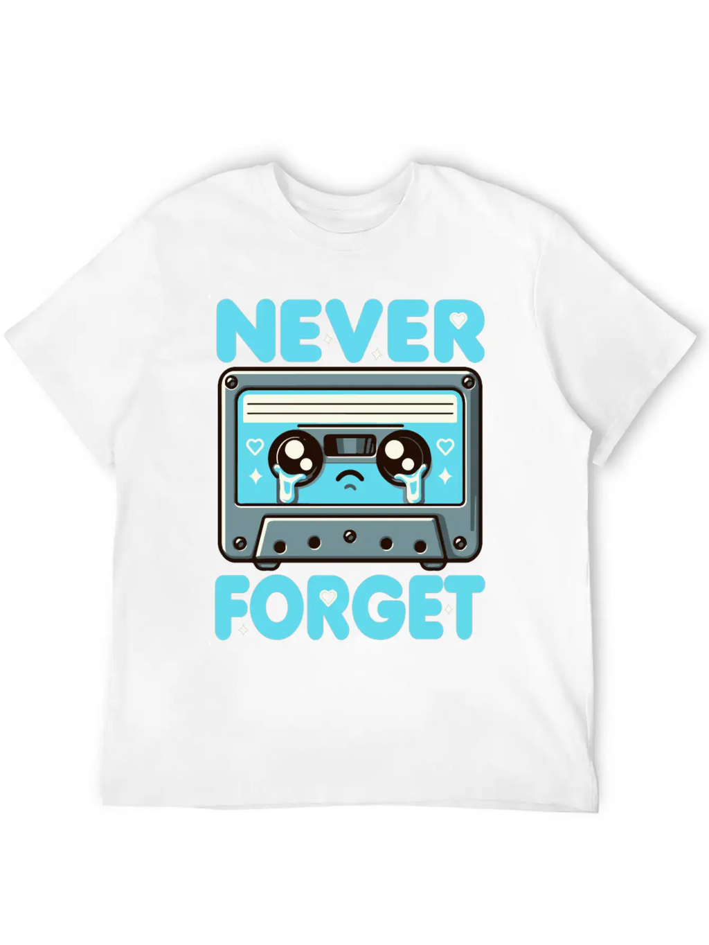 Never Forget Cassette Tape Funny Cassette Music Breathable Soft Cotton T-Shirt – Timeless Casual Look