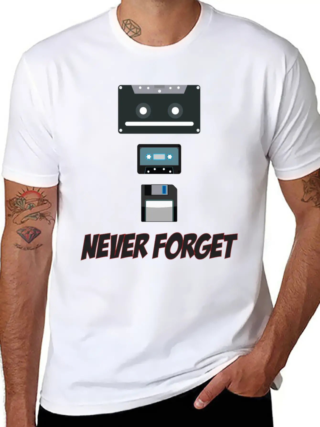 Never Forget - Music Funny T-Shirt Classic Cotton Tee – Unisex Comfort For Any Season