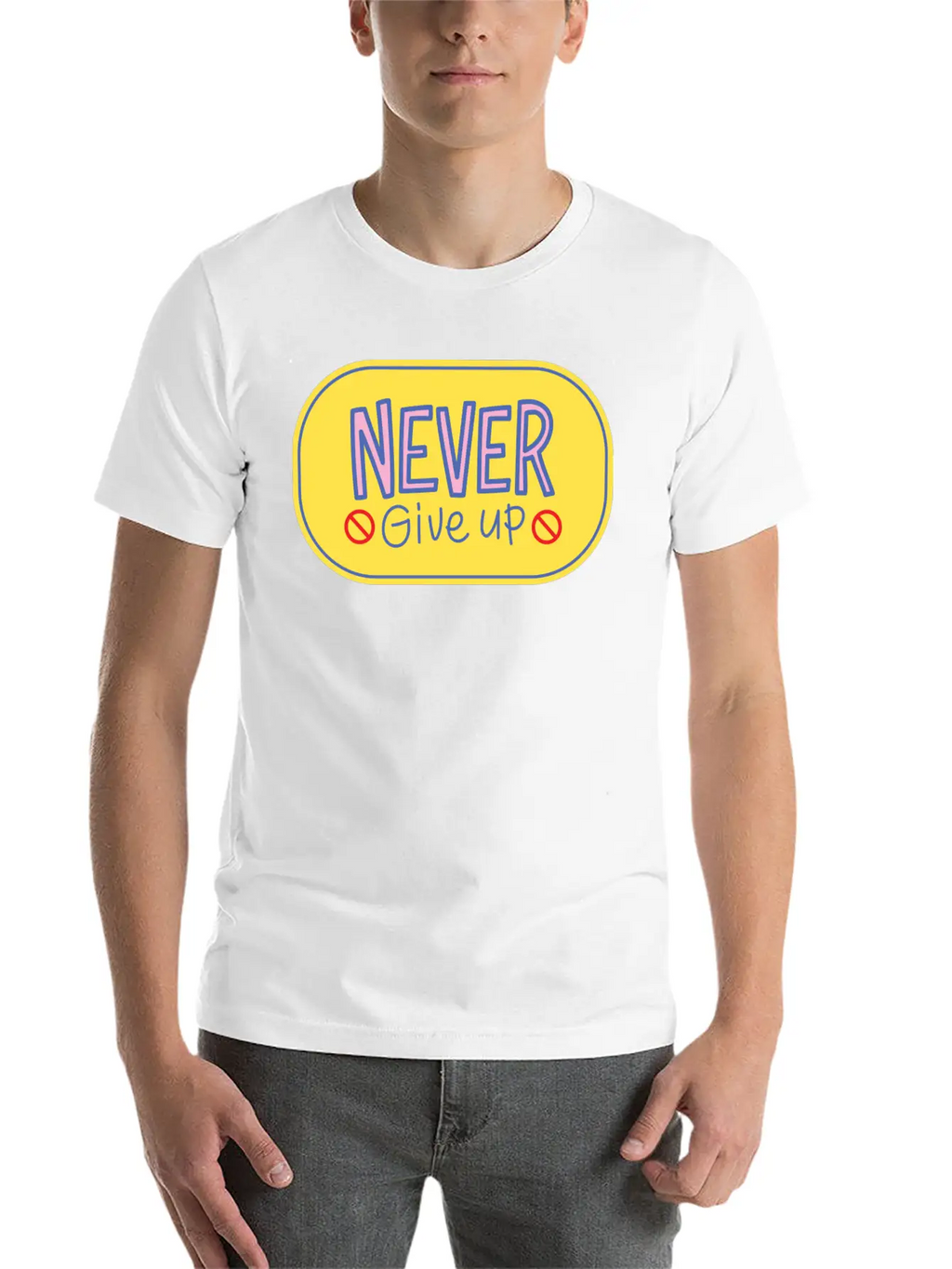 Never Give Up 2 Breathable Soft Cotton T-Shirt – Timeless Casual Look