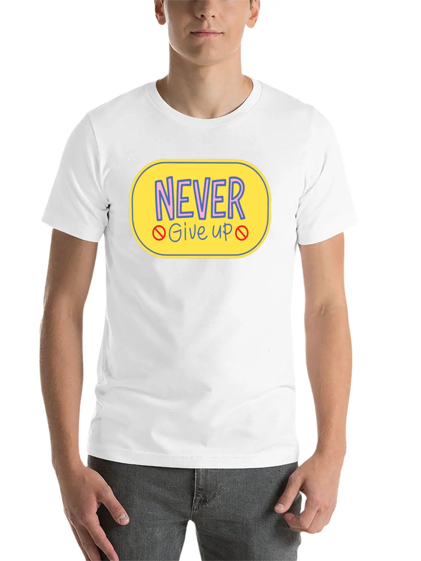 Never Give Up 2 Breathable Soft Cotton T-Shirt – Timeless Casual Look