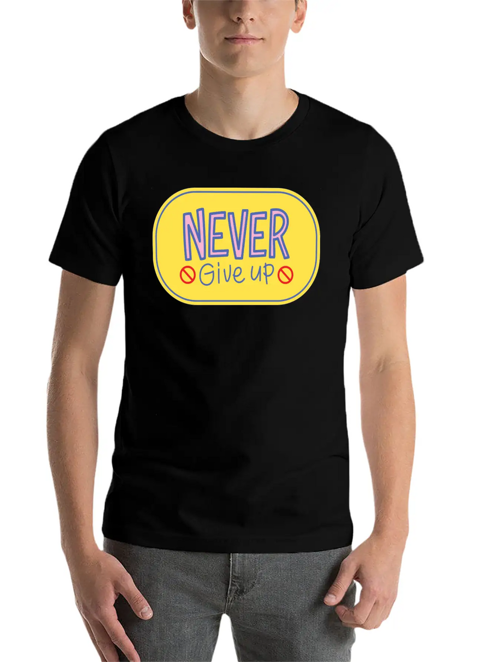 Never Give Up 2 Breathable Soft Cotton T-Shirt – Timeless Casual Look