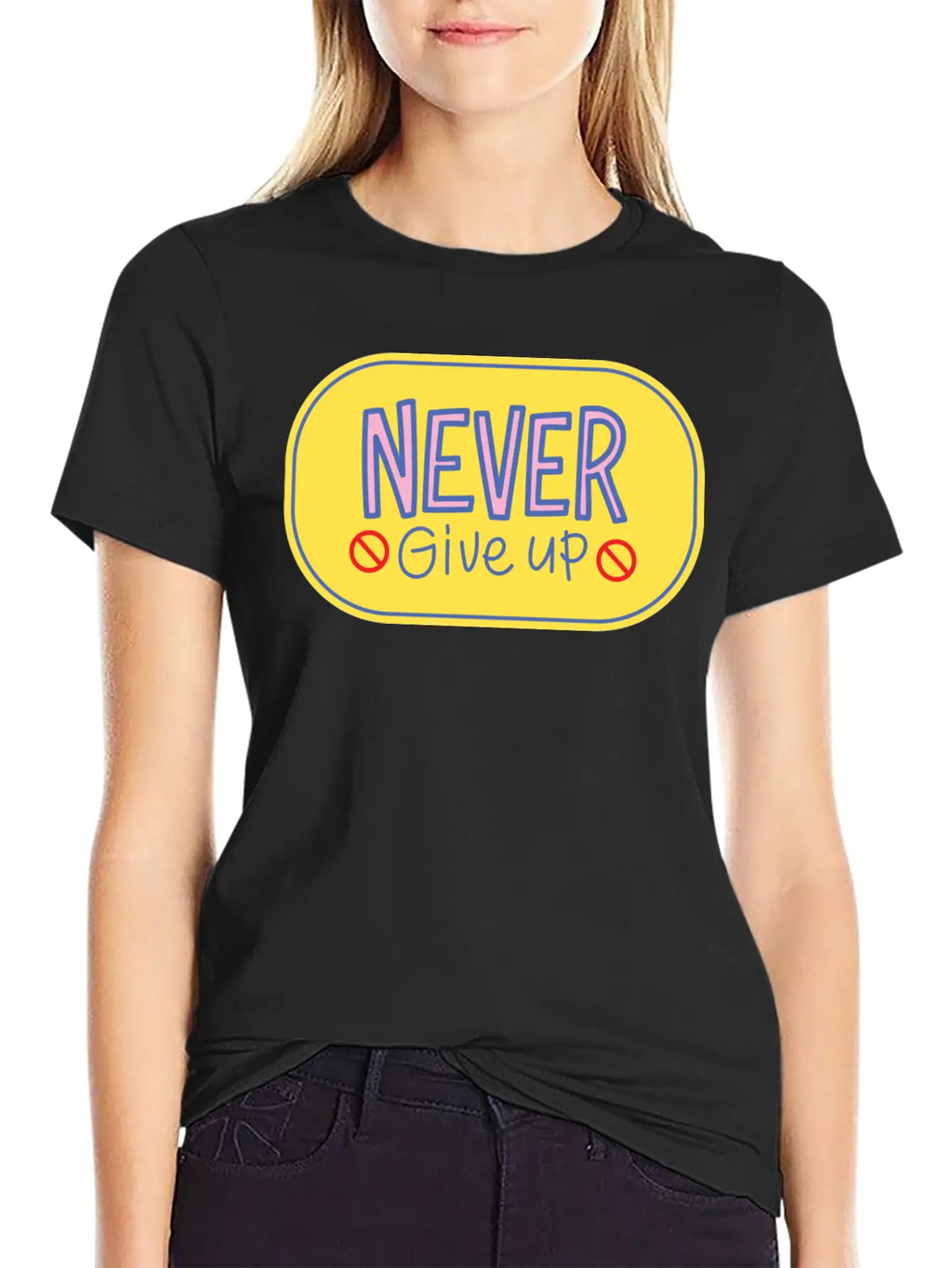 Never Give Up 2 Breathable Soft Cotton T-Shirt – Timeless Casual Look