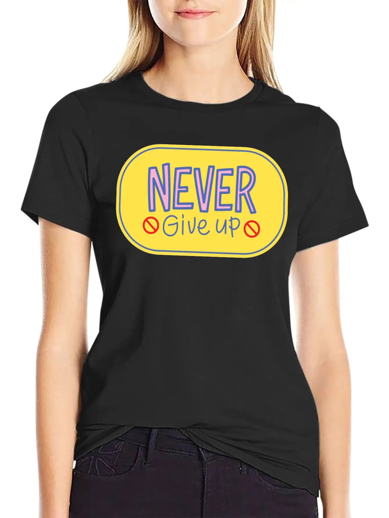 Never Give Up 2 Breathable Soft Cotton T-Shirt – Timeless Casual Look
