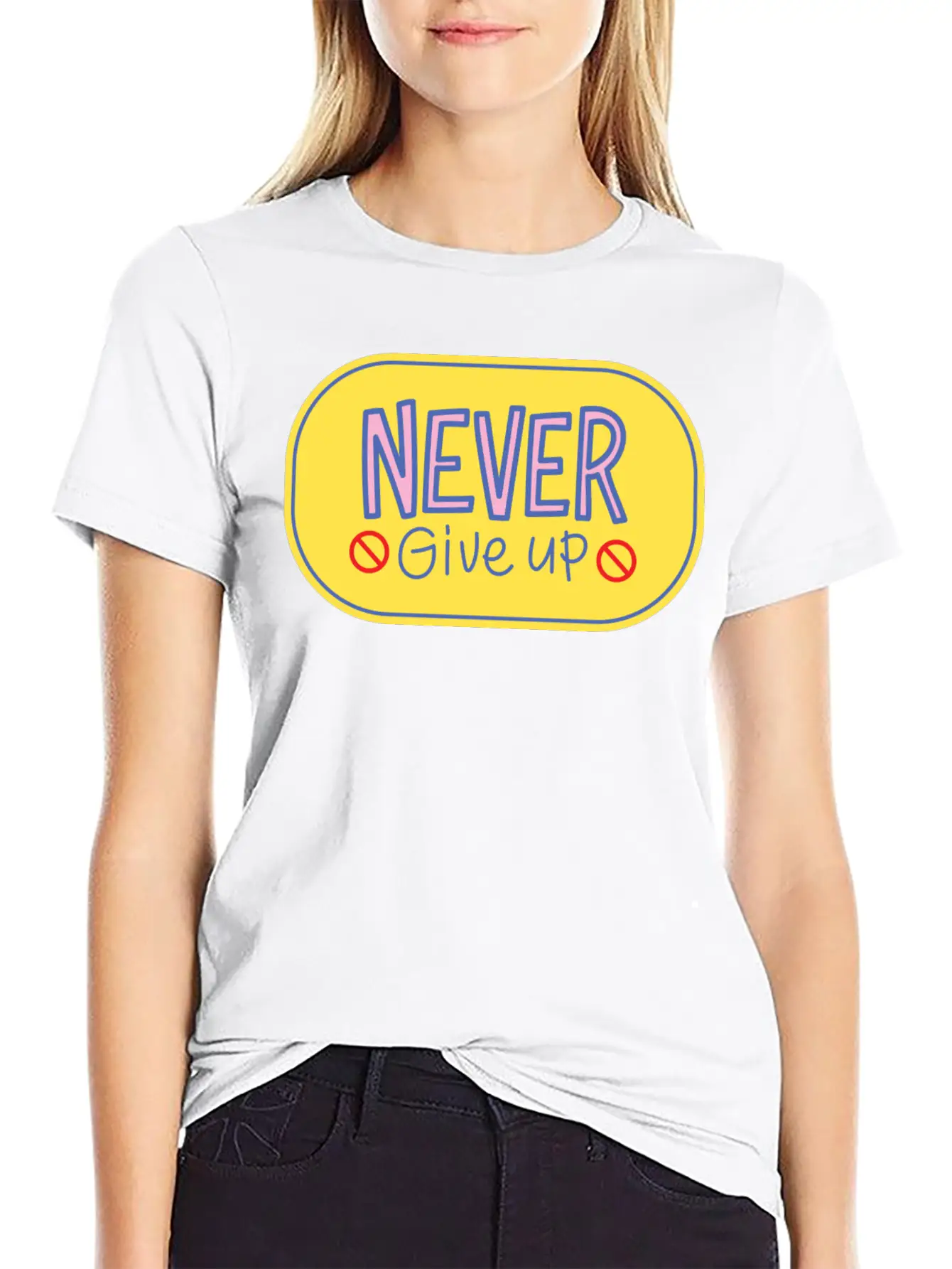 Never Give Up 2 Breathable Soft Cotton T-Shirt – Timeless Casual Look