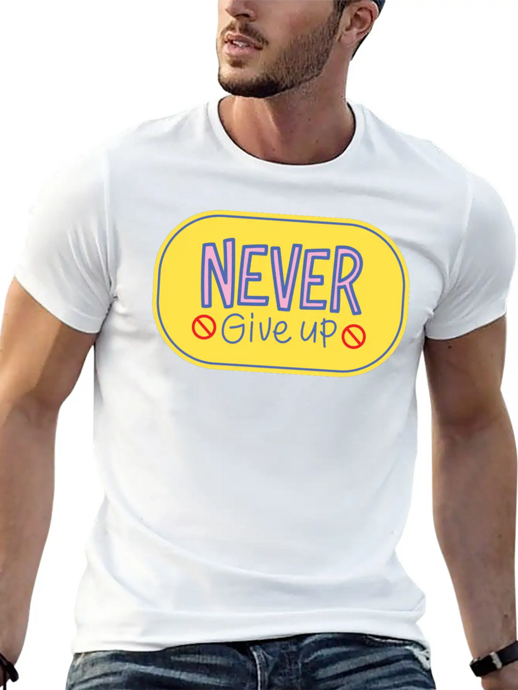 Never Give Up 2 Breathable Soft Cotton T-Shirt – Timeless Casual Look