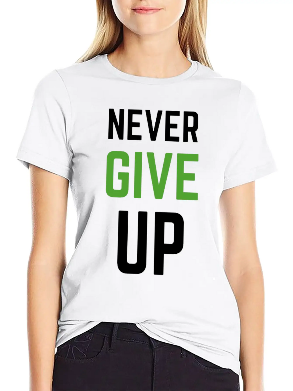 Never Give Up - TRIATHLON Relaxed Everyday Tee – Lightweight And Durable Cotton
