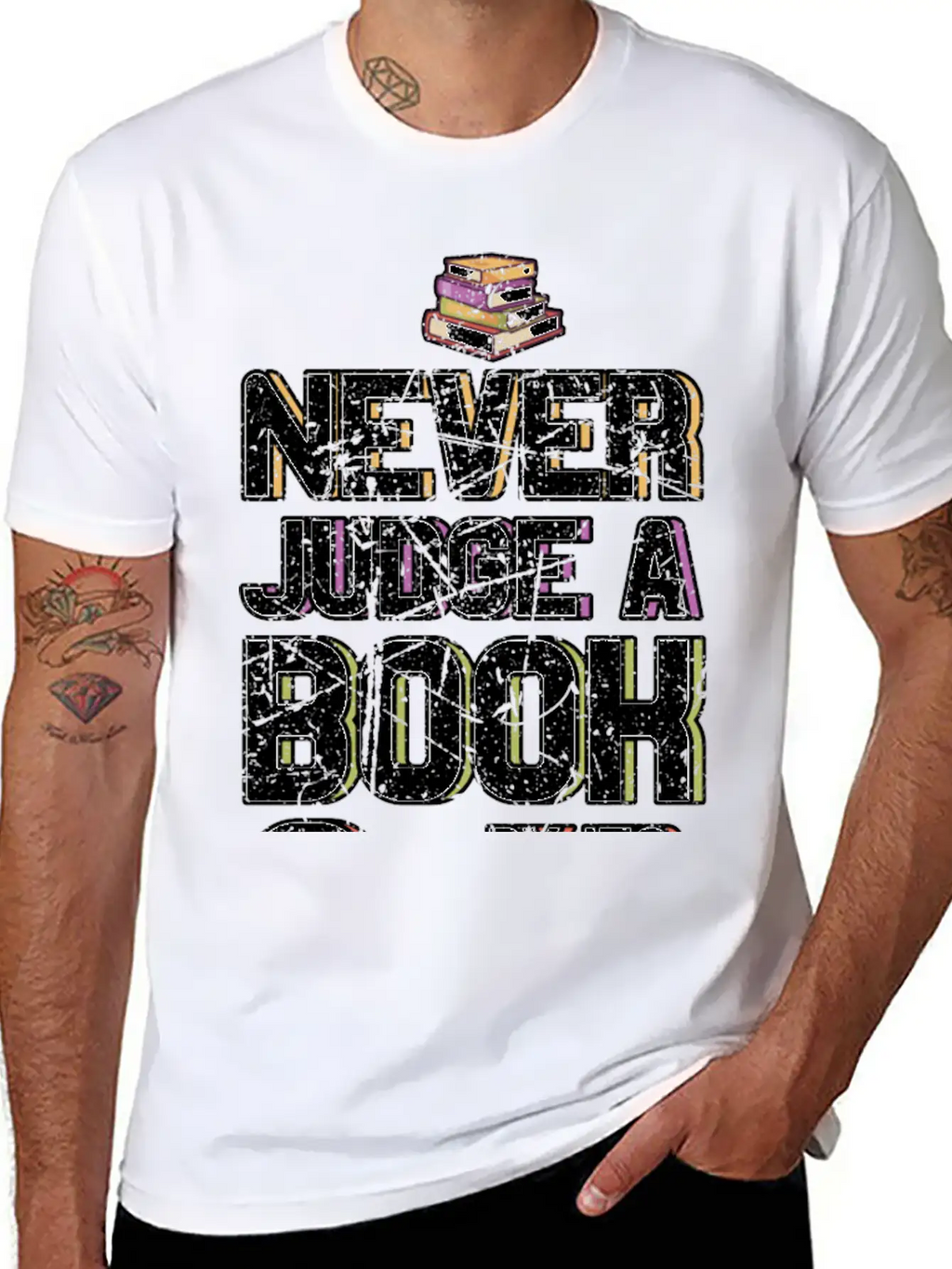 Never Judge A Book By Its Cover Book Lovers Gifts Classic Cotton Tee – Unisex Comfort For Any Season